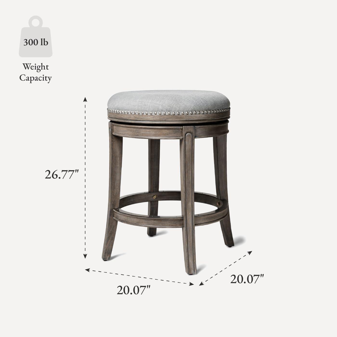 Maven Lane Maven Lane Alexander Stool with Fabric Upholstery