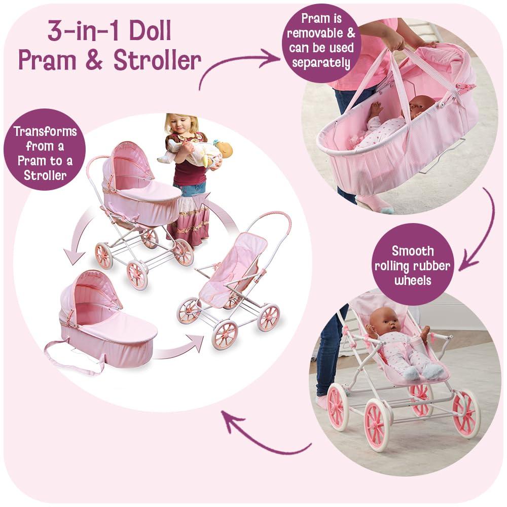 Badger Basket Just Like Mommy 3-In-1 Doll Stroller & Reviews | Wayfair