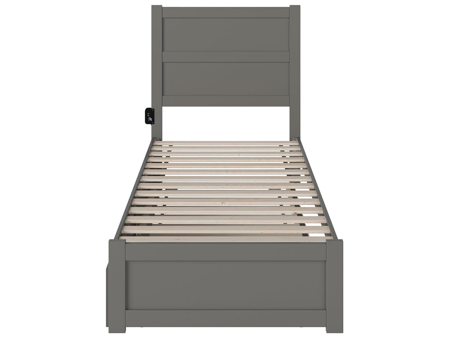 AFI Furnishings NoHo Platform Bed TXL with Footboard & TXL Trundle AG