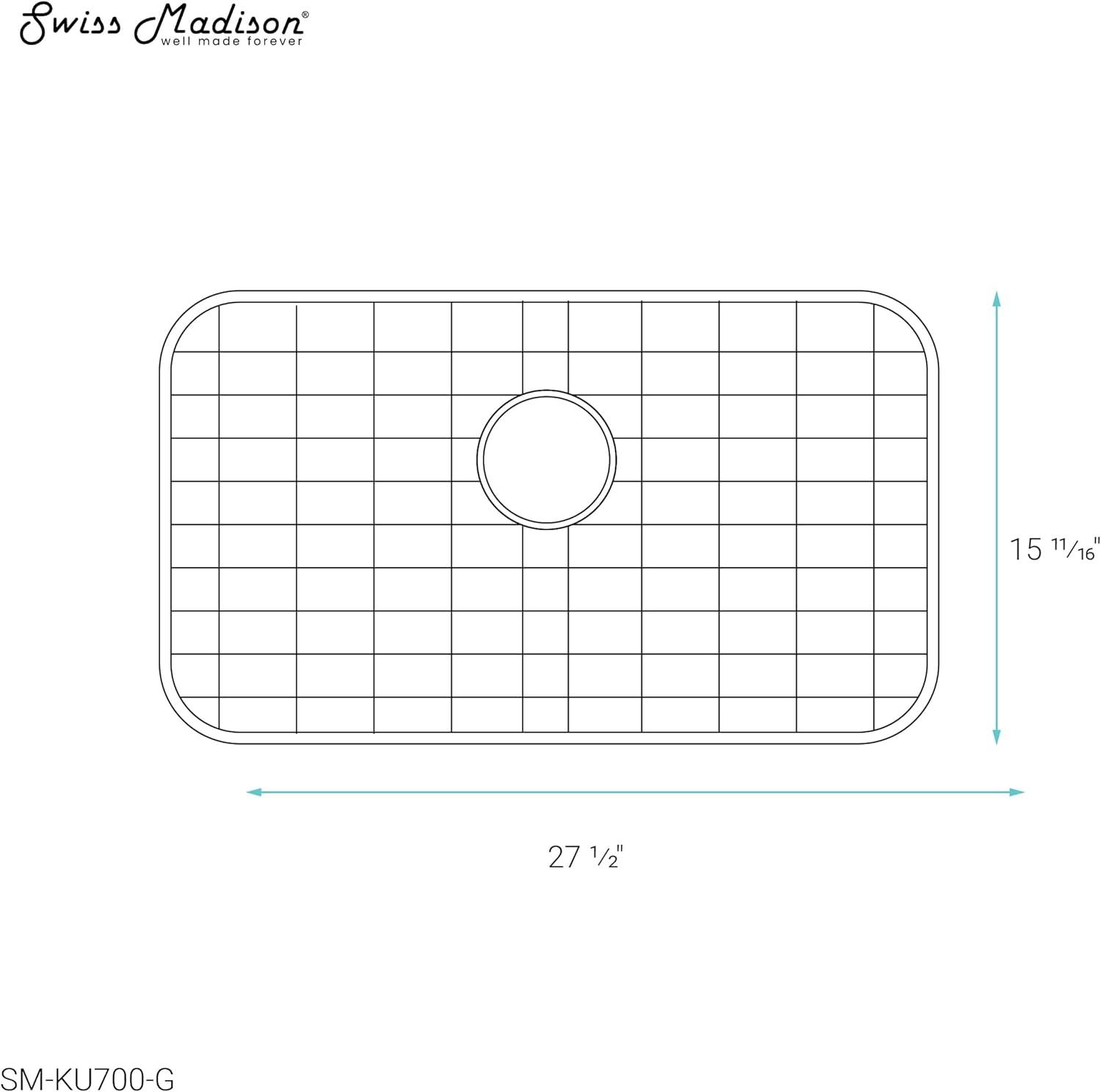 Swiss Madison Stainless Steel, Undermount Kitchen Sink Grid for 30 x 18 Sinks