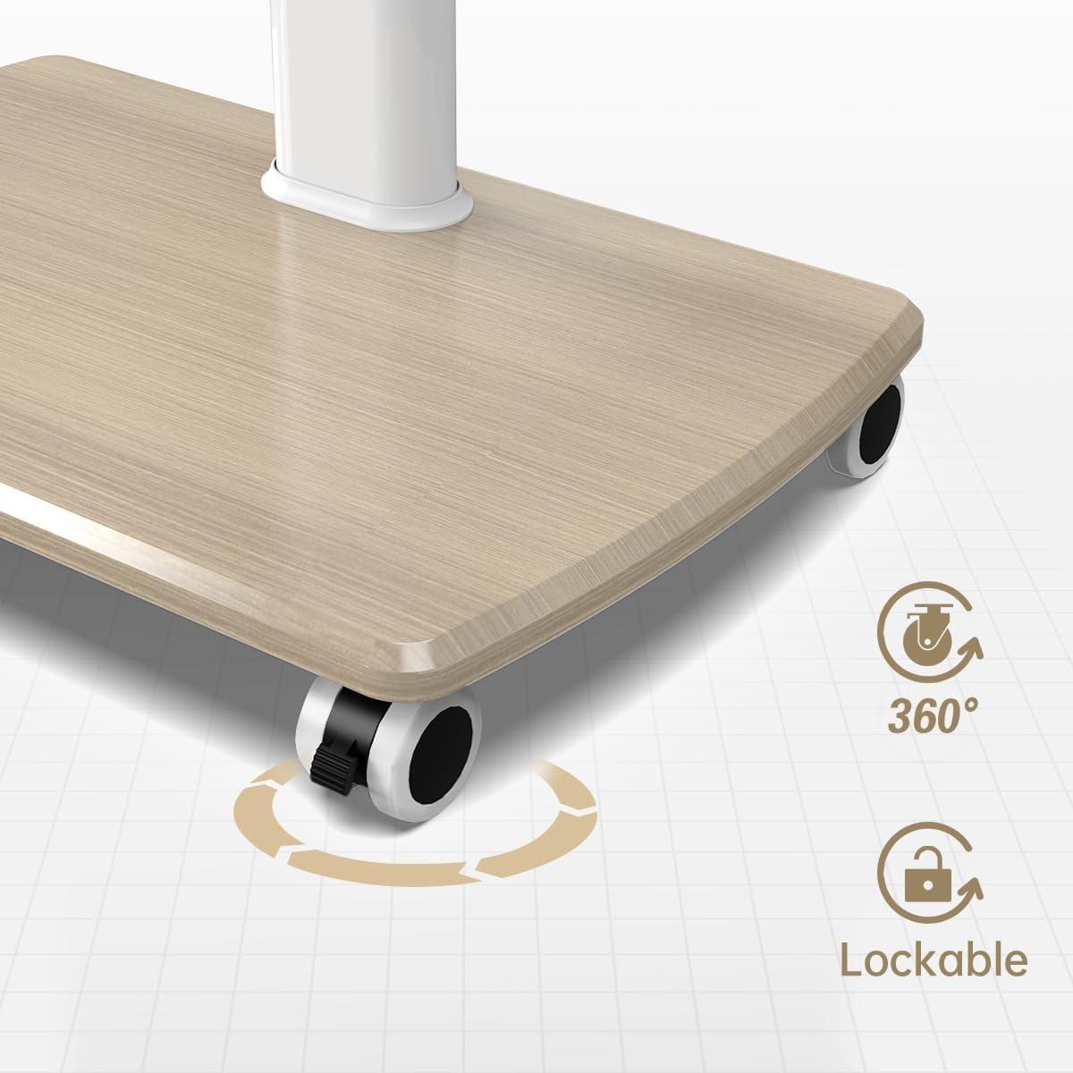 MASTER CRAFT WINDOW AND DOOR Rolling TV Stand For 32 To 65 70 Inch Tvs, Portable Mobile TV Cart On Wheels, Tall Universal TV Floor Stands With Swivel Mount, Fit Corner, Bedroom, Living Room, Small Dorm