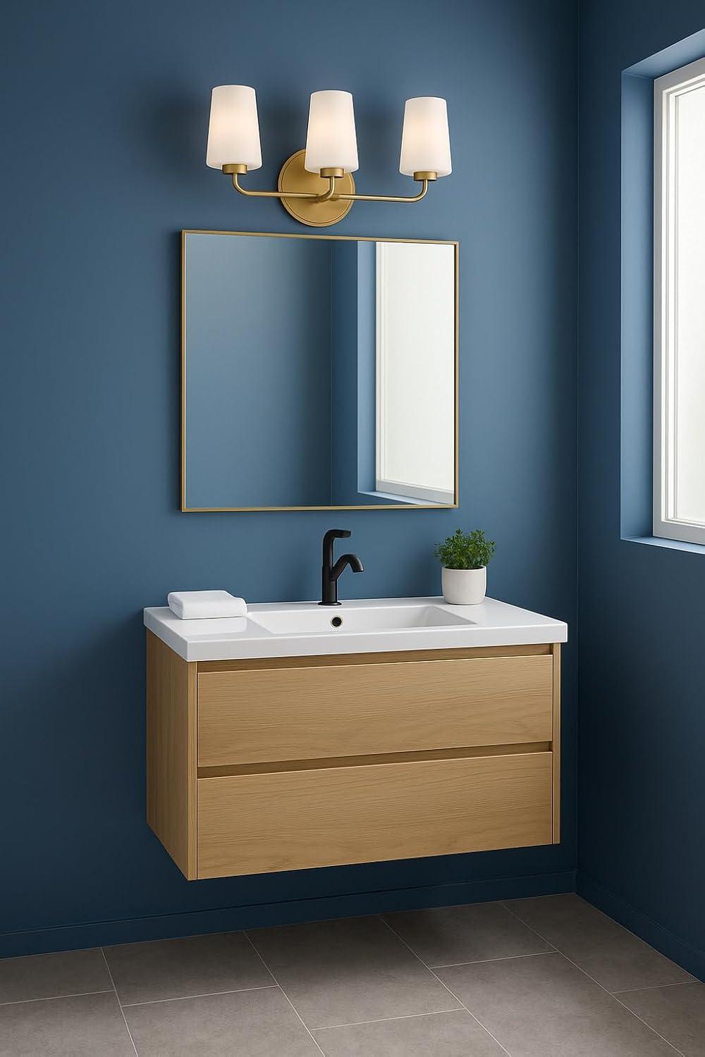 Fitz 3 Light Frosted Dimmable Vanity Light