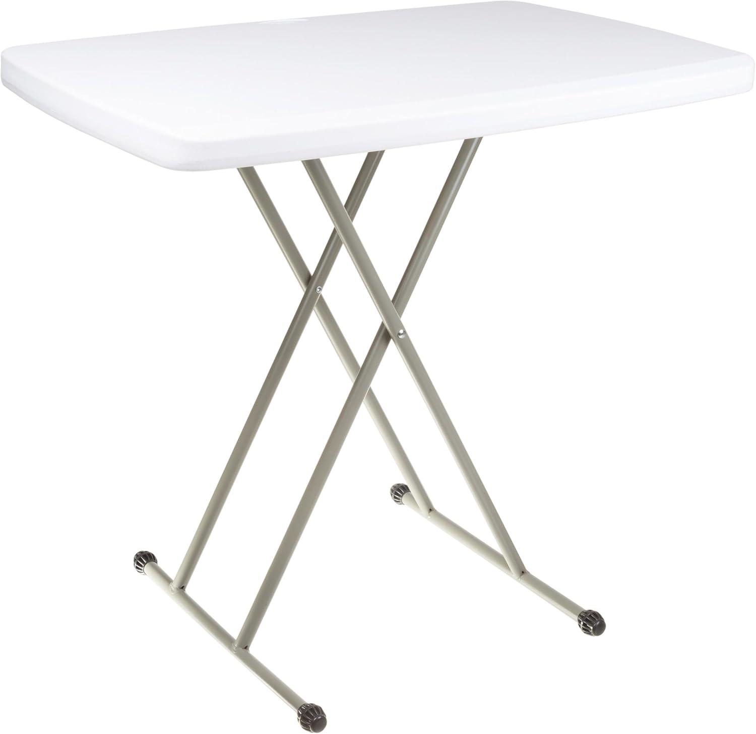 Modern White Foldable Dining Table with High Density Polyethylene Top