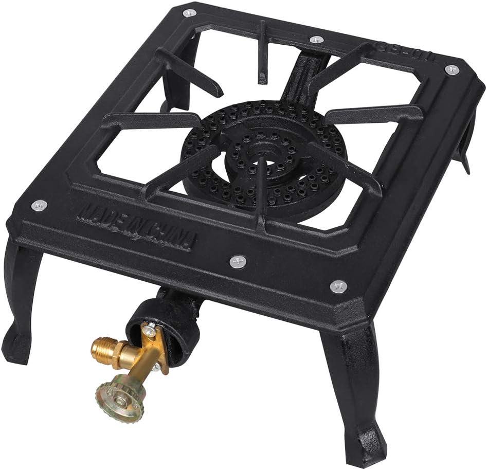 Black Cast Iron Portable LPG Gas Camping Stove Burner