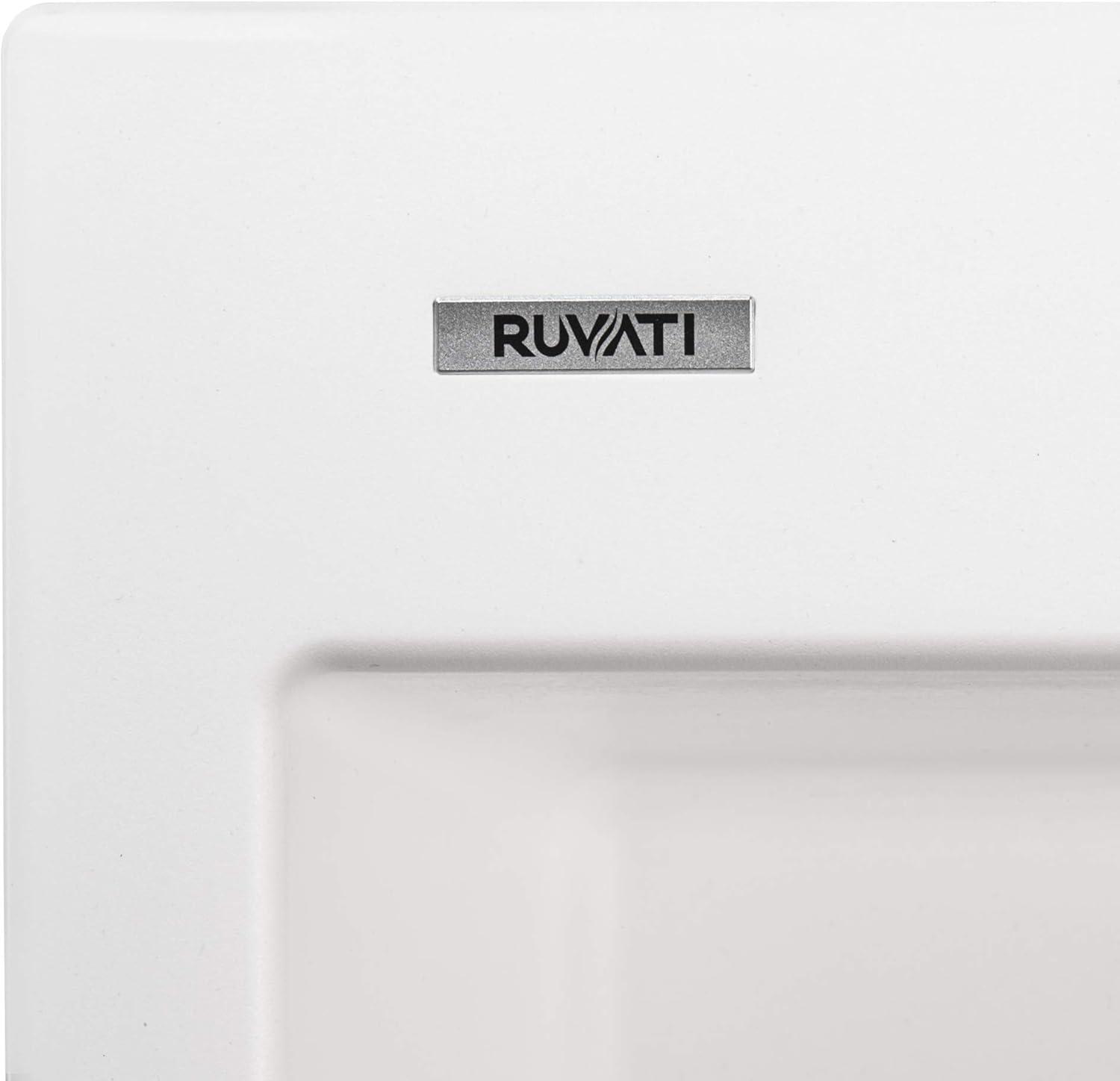 Ruvati Ruvati epiGranite Drop-in Topmount Granite Composite Kitchen Sink RVG1022WH