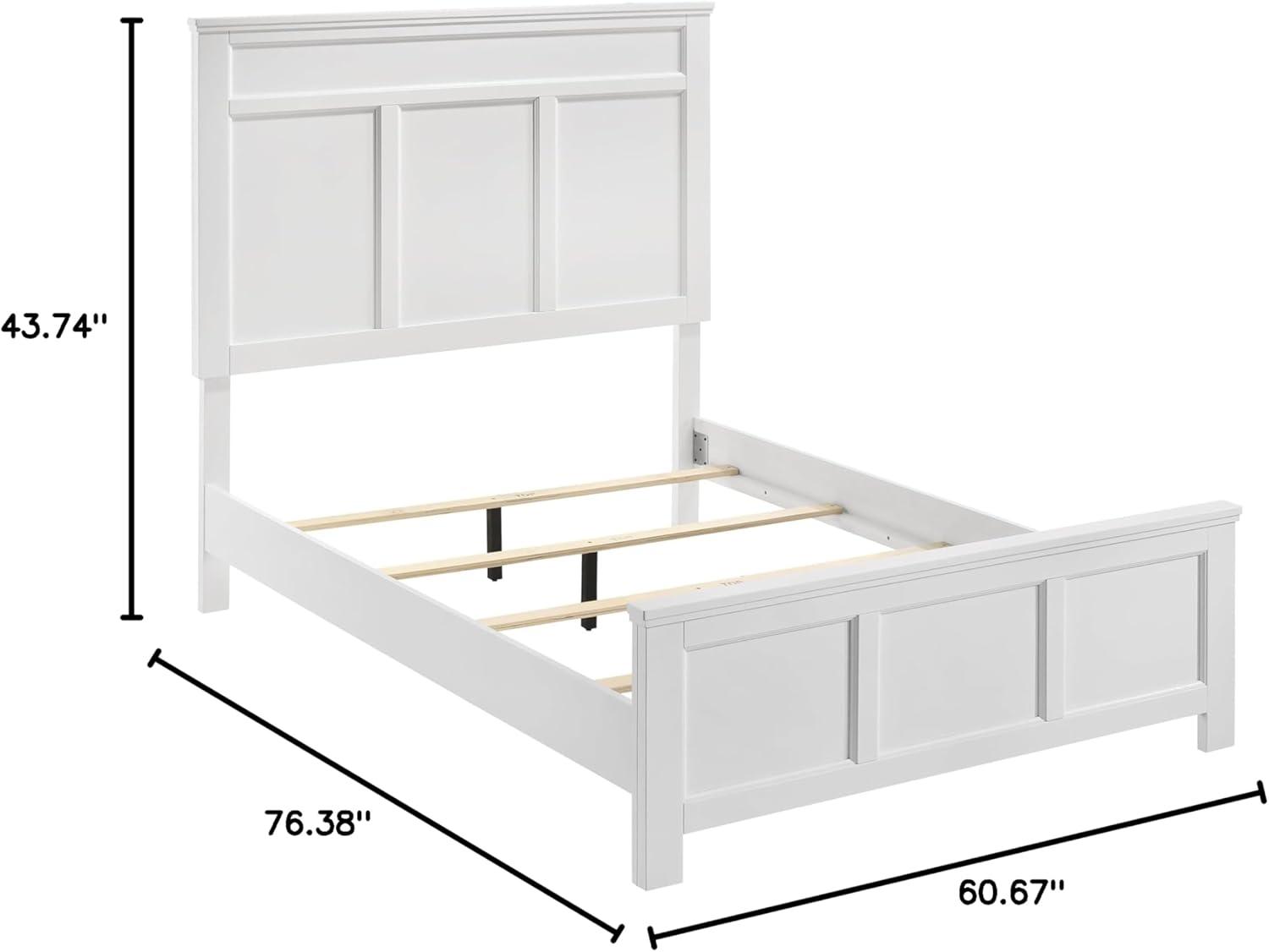 New Classic Furniture Andover Traditional Wood Twin Bed in White