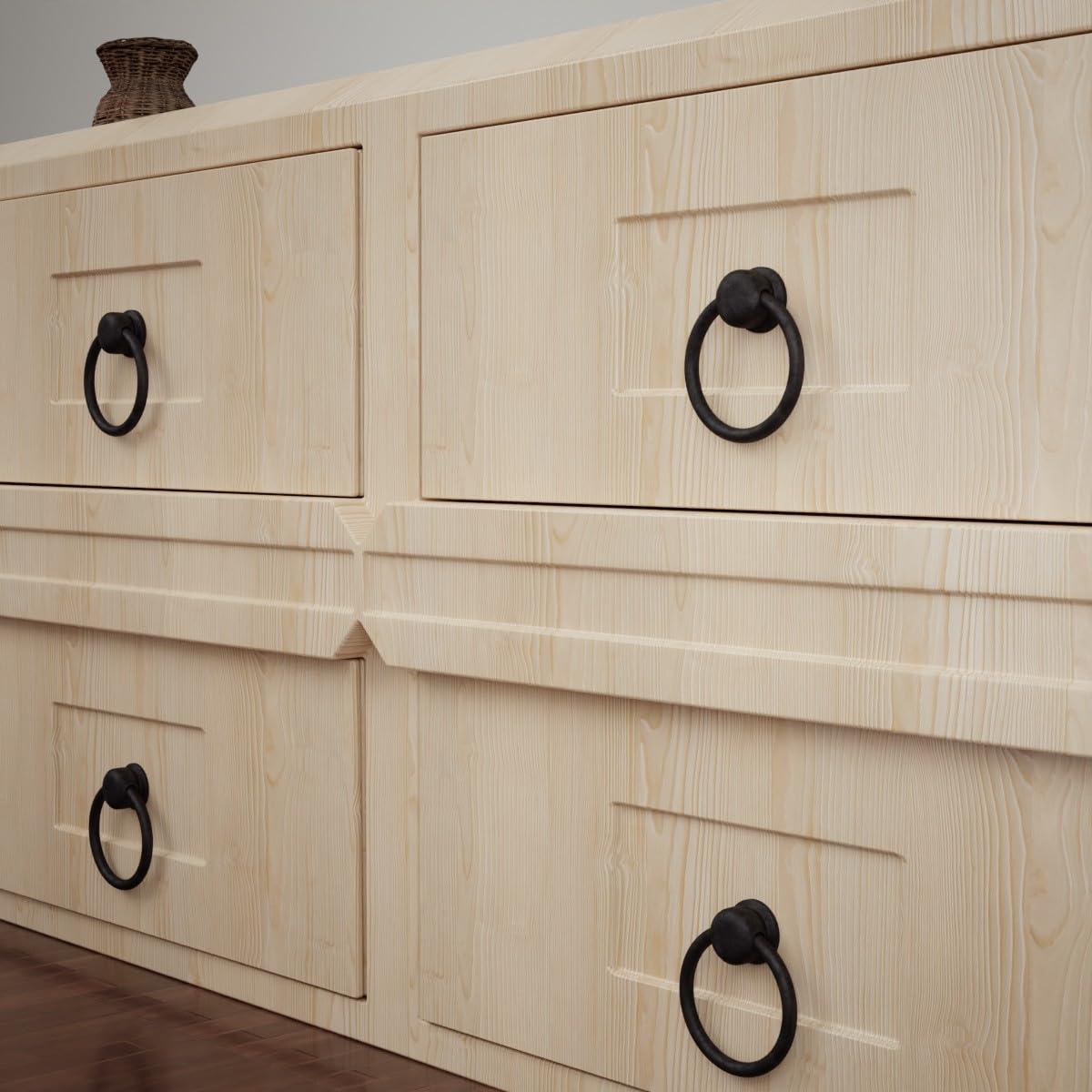 The Renovators Supply Inc. Wrought Iron Ring Pull Multipack (Set of 4)