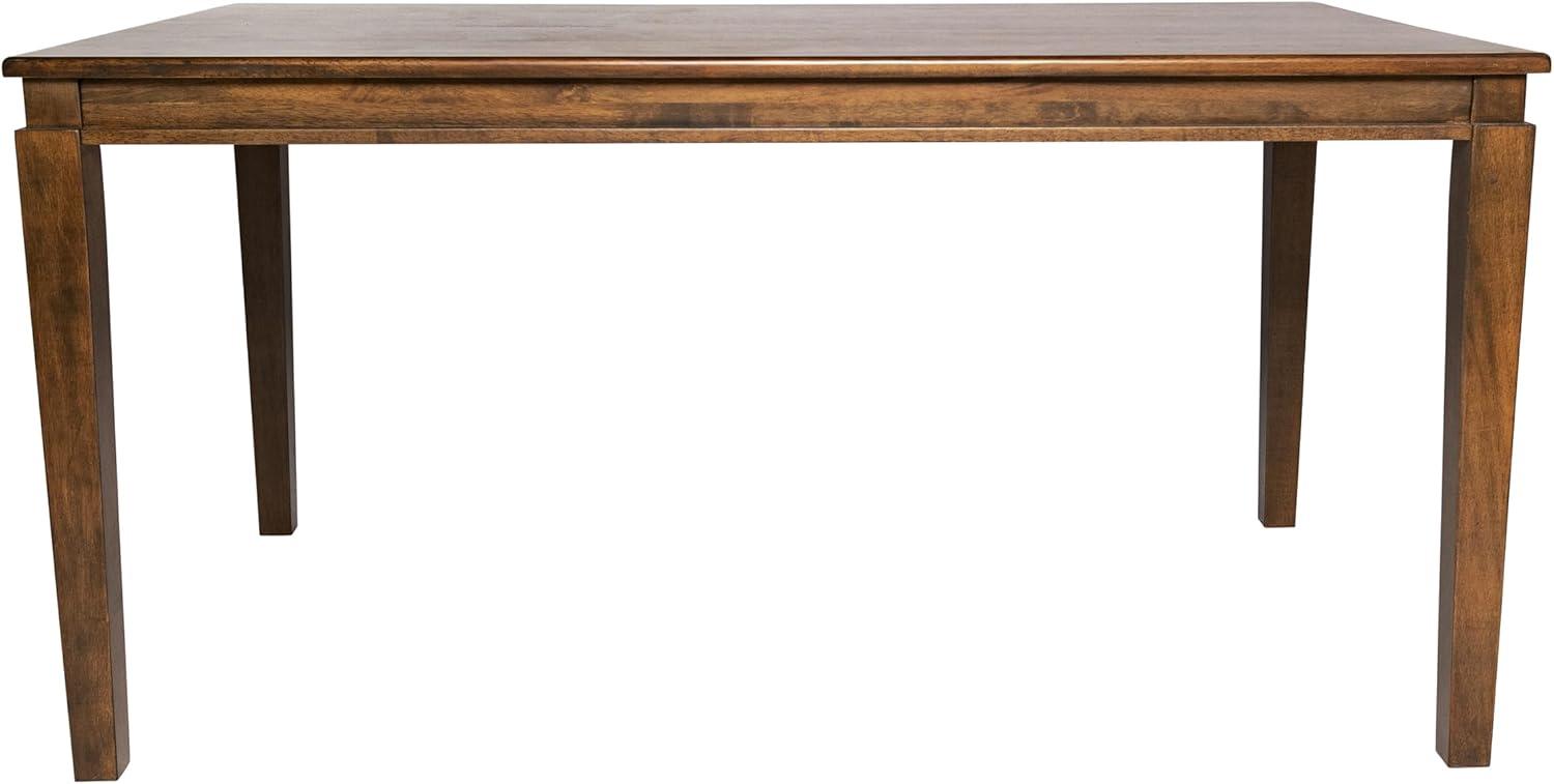 Flash Furniture Henry 60" Solid Wood Dining Table, Commercial Grade Heavy Duty Rectangle Wood Table for 6, Brown Matte Finish