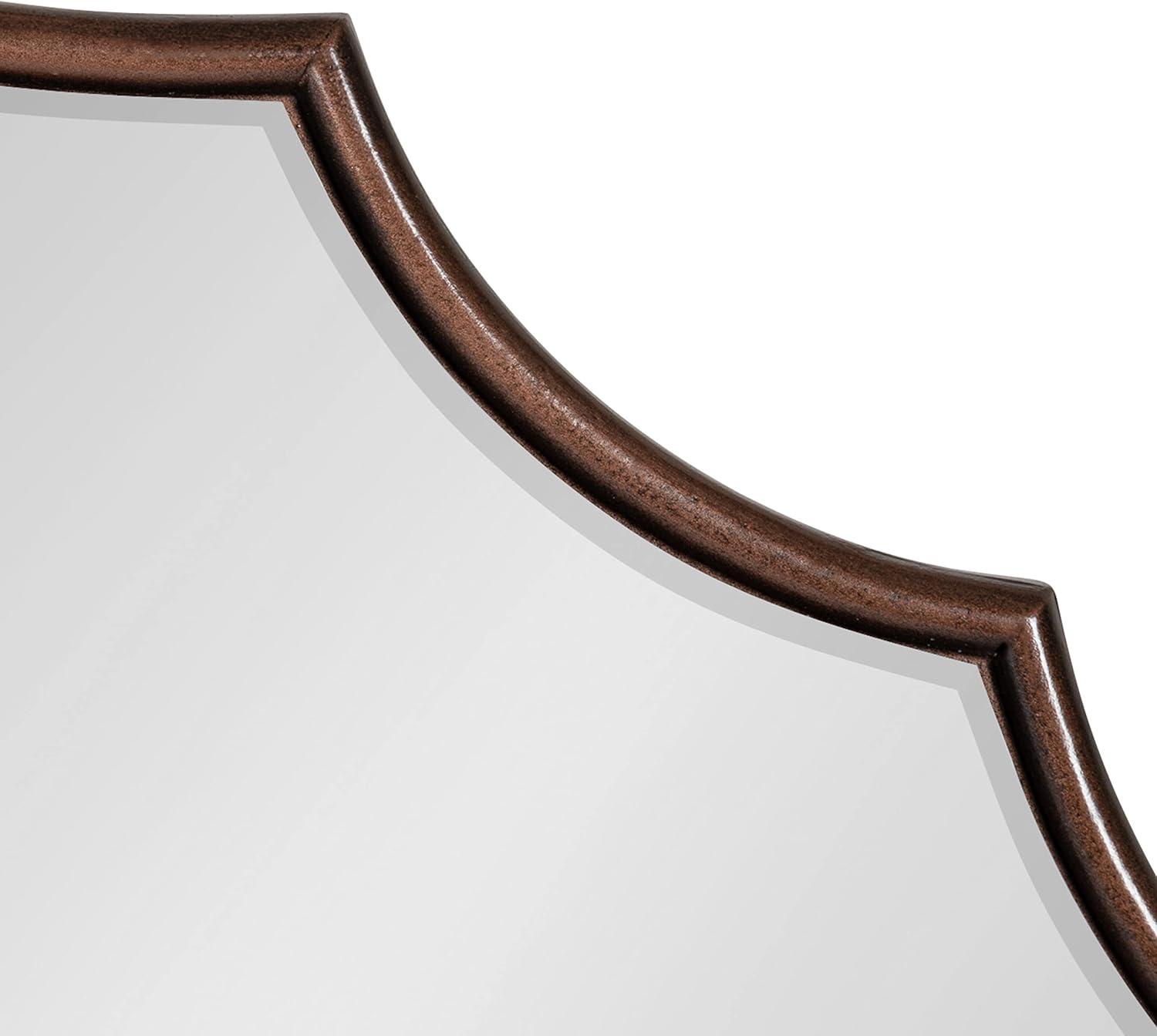 Kate and Laurel Leanna Scalloped Oval Wall Mirror, 20x42, Bronze
