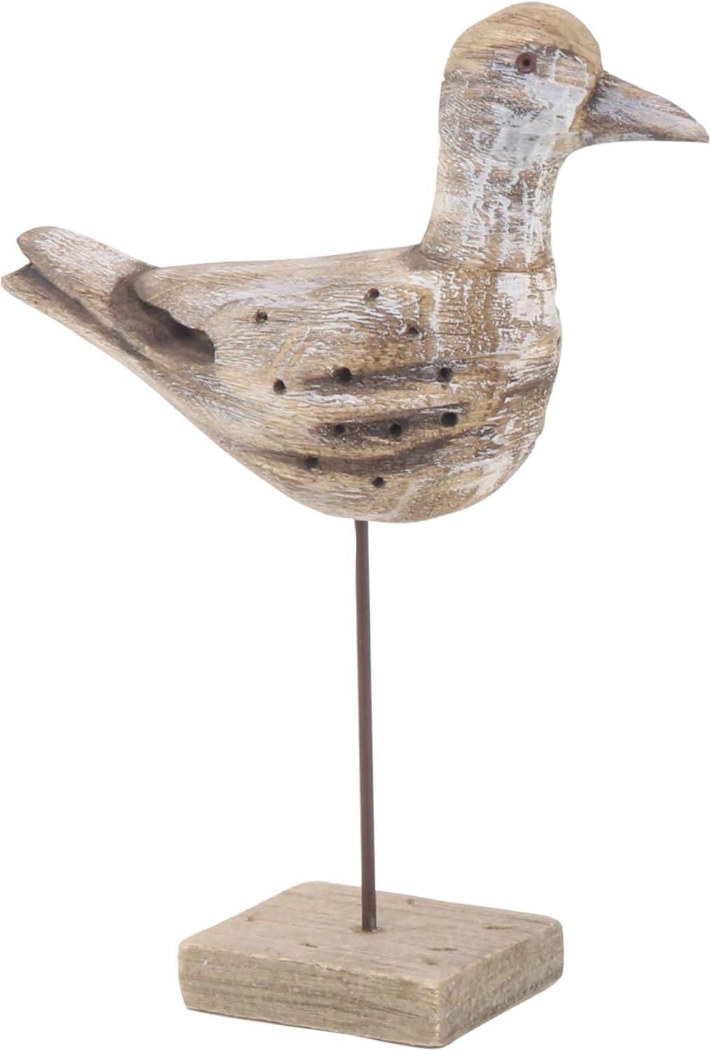 Coastal Charm Distressed Wood Bird Sculptures - Set of 3