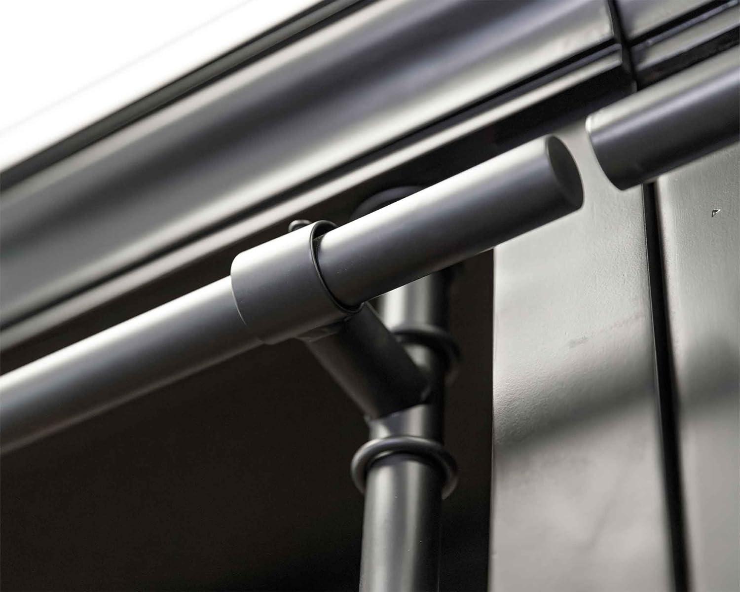 Birch Lane™ Frye Three 8' Tall Bookcase Wall With Fireplace and Ladder, Storage Organizer, Black