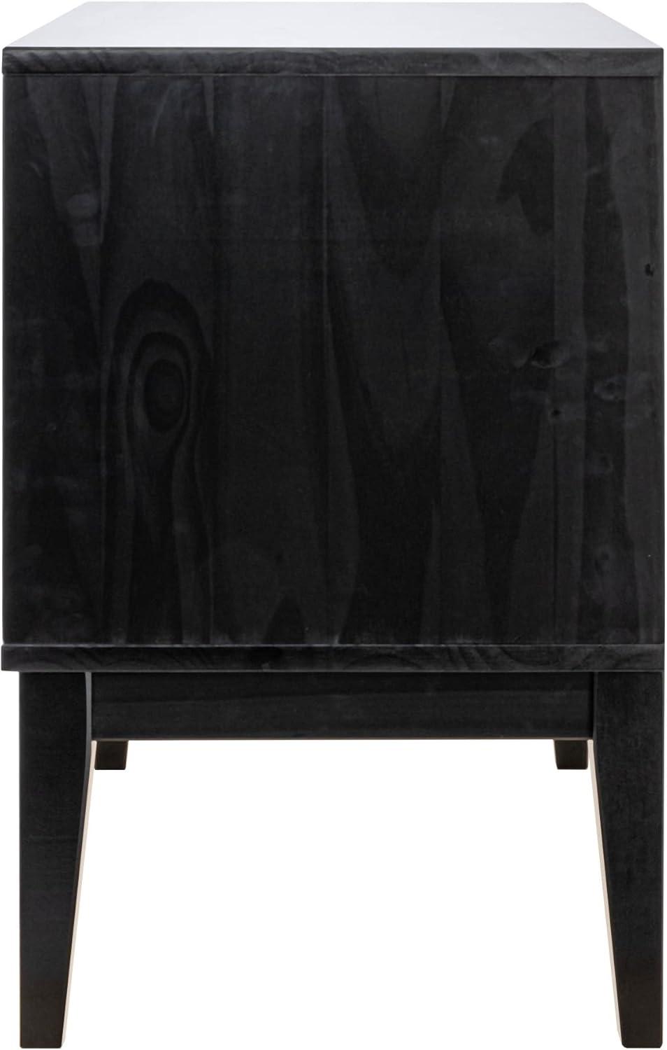 Storied Home Crawford Nightstand: Modern Bohemian Style, Solid Wood, Square Shape, 24" High