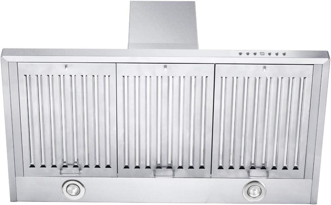 36" 400 CFM Convertible Wall Mount Range Hood in Brushed Stainless Steel
