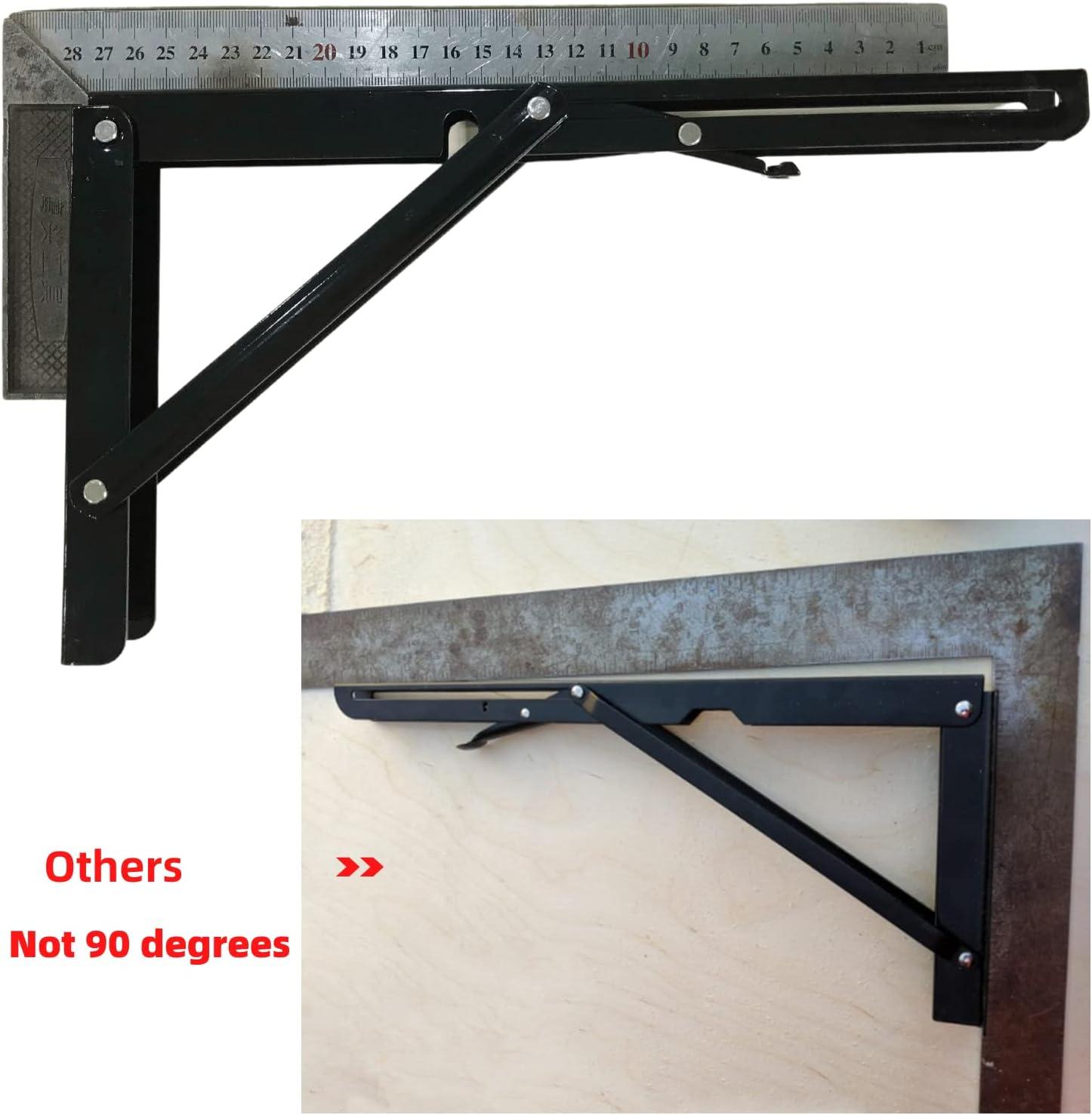 Heavy Duty Black Metal Folding Shelf Brackets