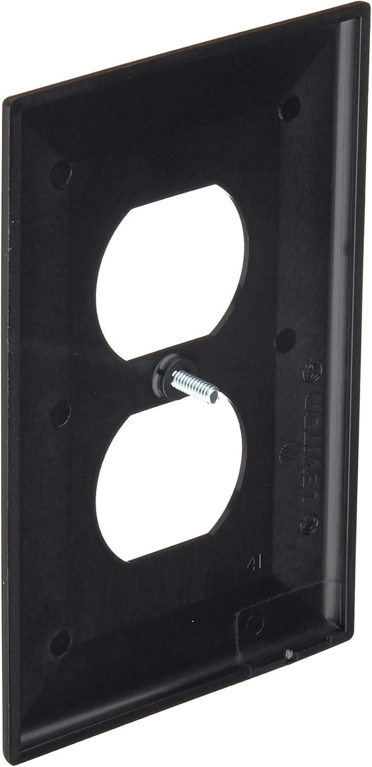 Black Thermoplastic Nylon 1-Gang Duplex Wall Plate