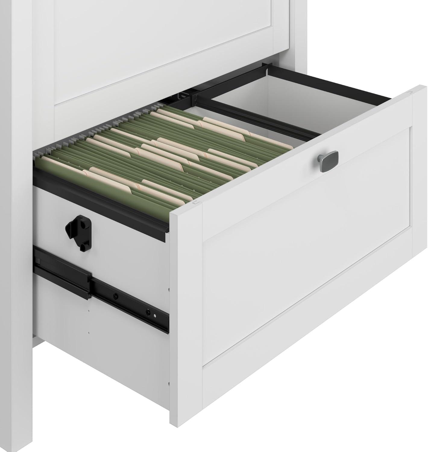 Bush Furniture Broadview 2 Drawer File Cabinet in Pure White