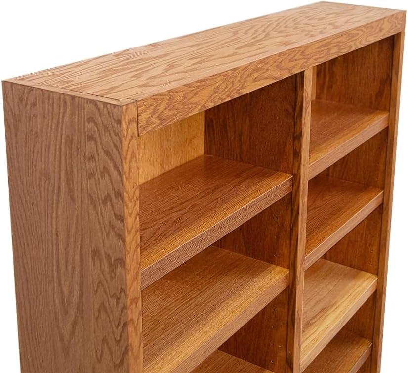 Concepts in Wood Book Shelf - 84" Tall Wood Bookcase Furniture - Oak