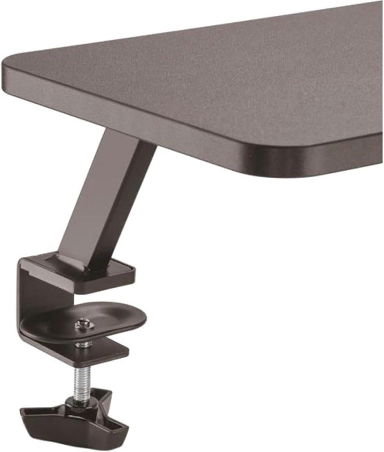 Black Clamp-On Extra Wide Monitor Riser Shelf