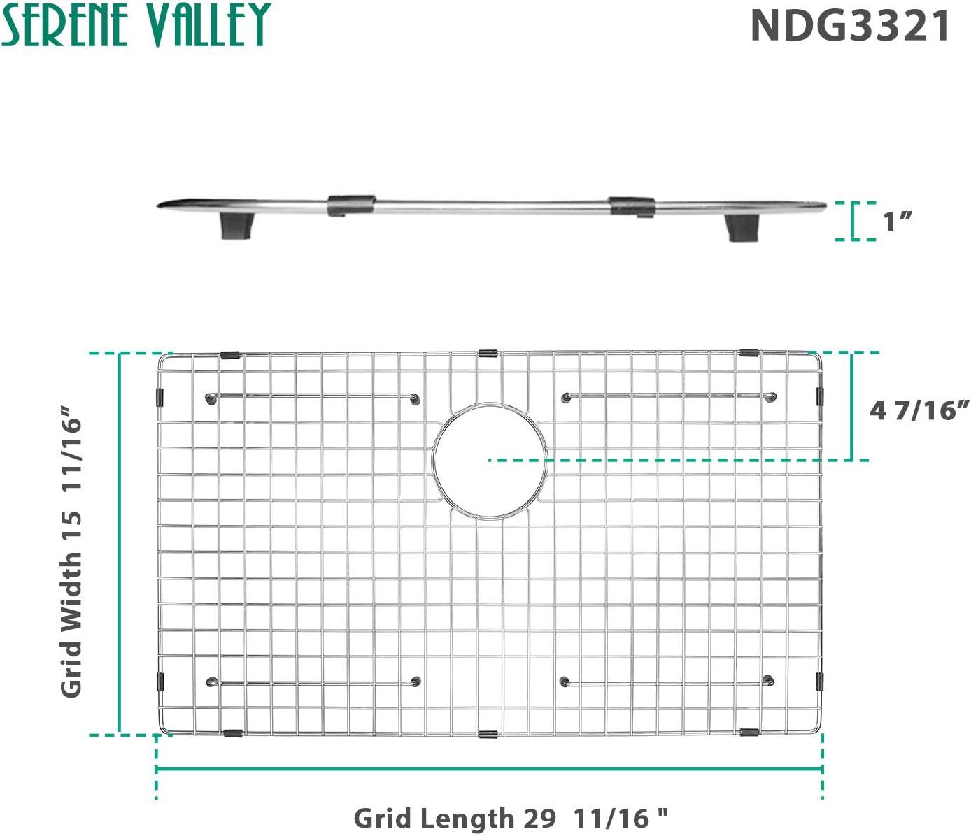 29.69'' x 15.67'' Stainless Steel Sink Grid with Rear Drain