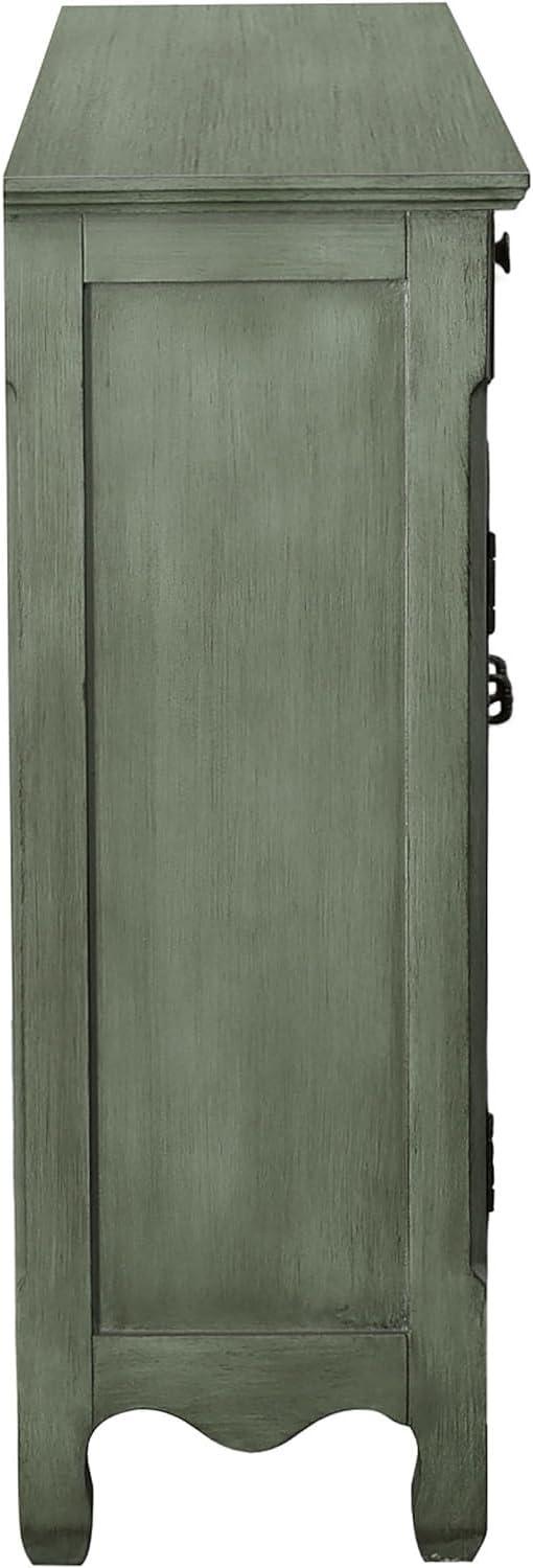 Madeline 3-door Accent Cabinet Antique Green