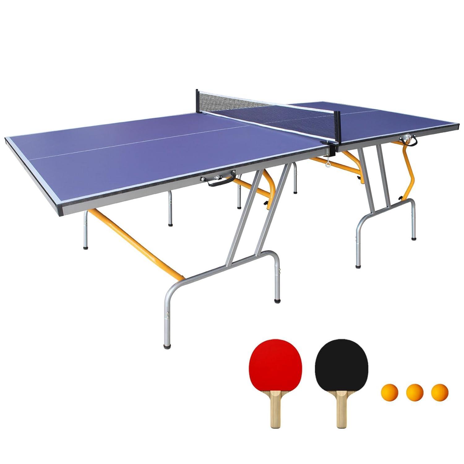 Foldable Blue Aluminum 8ft Table Tennis Set with Net