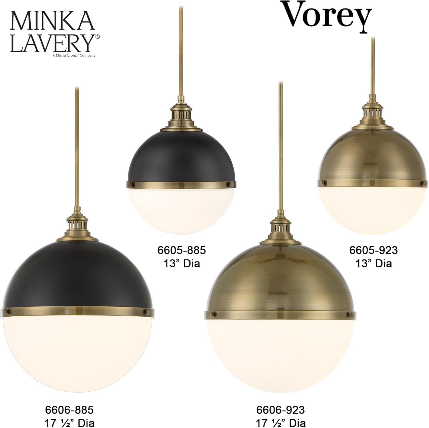 Coal and Oxidized Aged Brass Glass Orb Pendant Light