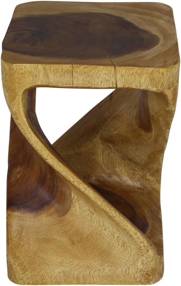 Haussmann® Original Wood Twist Stool 12 X 12 X 18 In High Oak Oil