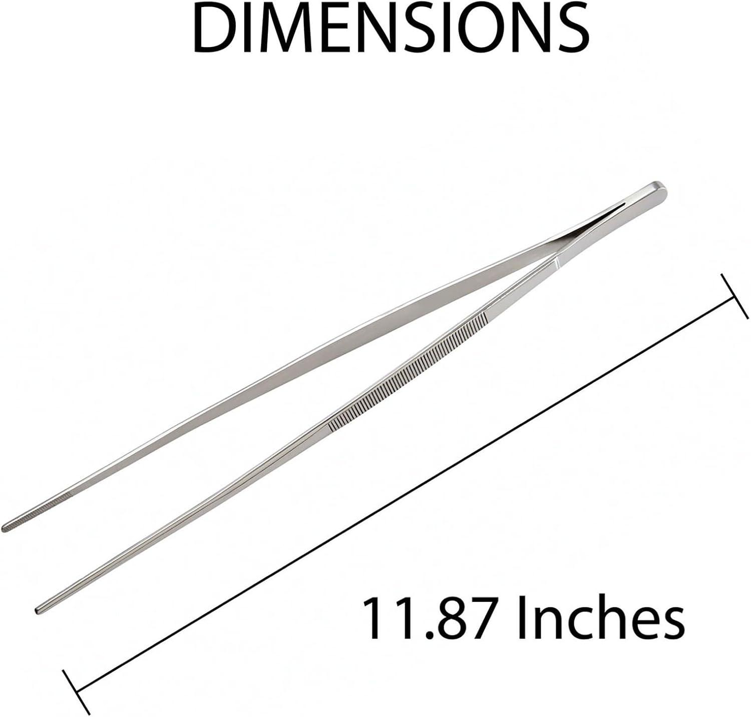 11.88" Stainless Steel Precision Culinary Tong