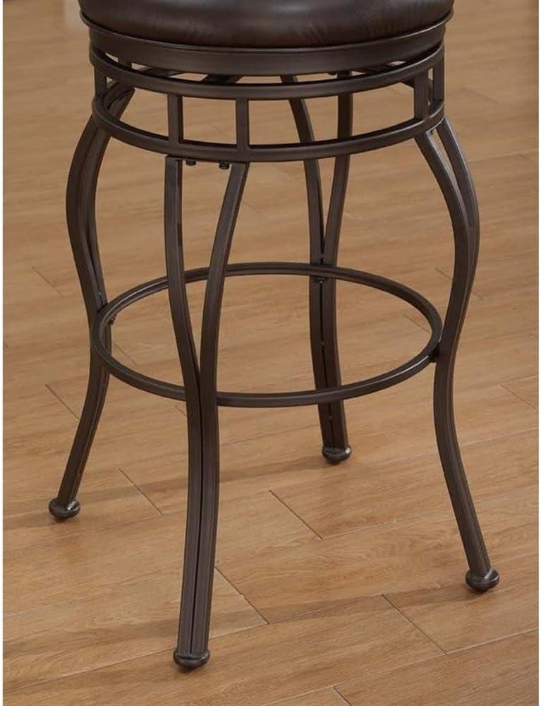 American Woodcrafters Villa 26 in. Faux Leather Backless Counter Stool