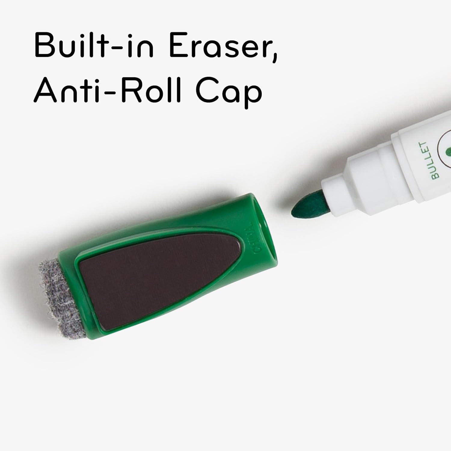 U Brands Magnetic Dry Erase Markers Chisel Tip, Assorted Colors, 6 Count