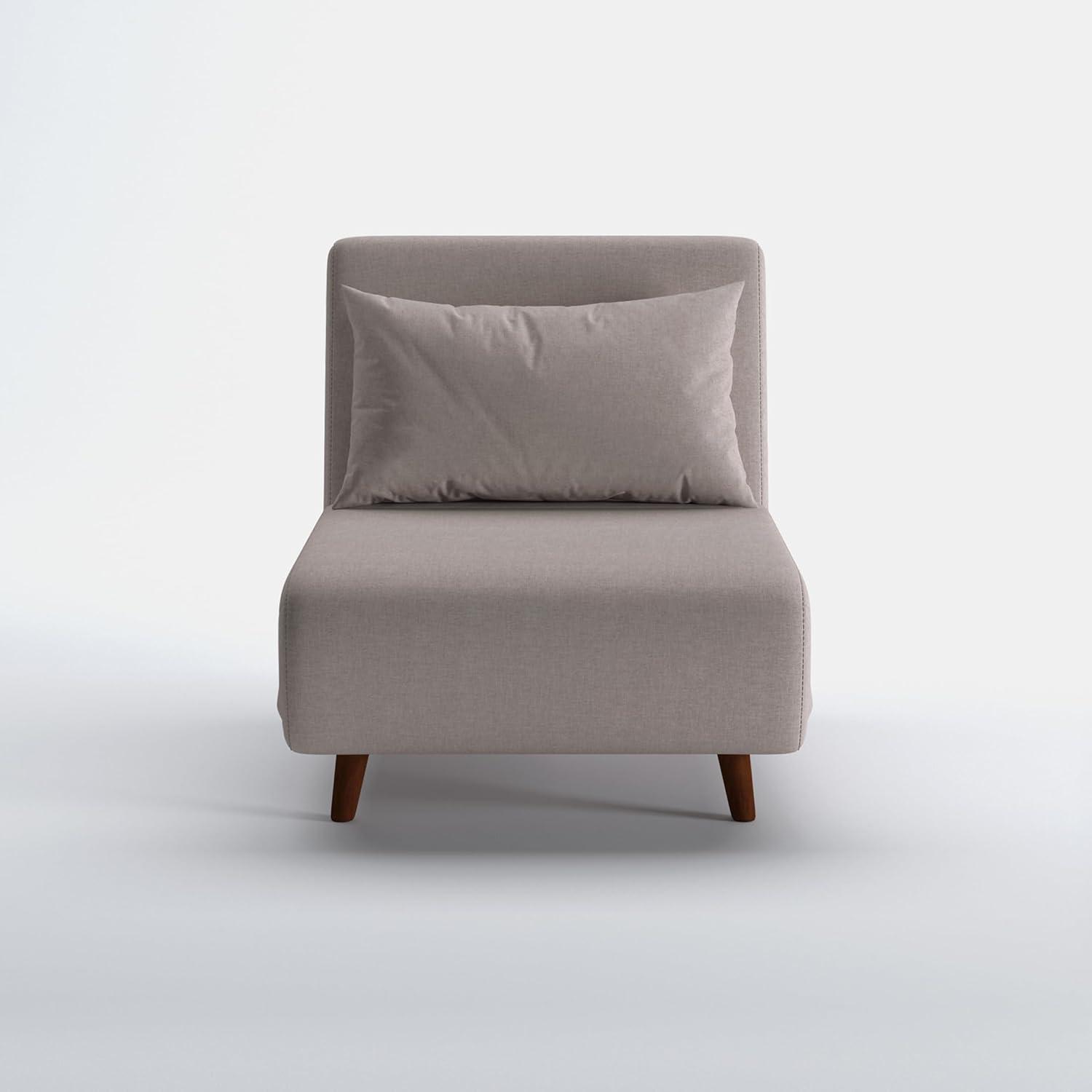 A&D Home Tustin Polyester Convertible Futon Chair, Velvet Blue
