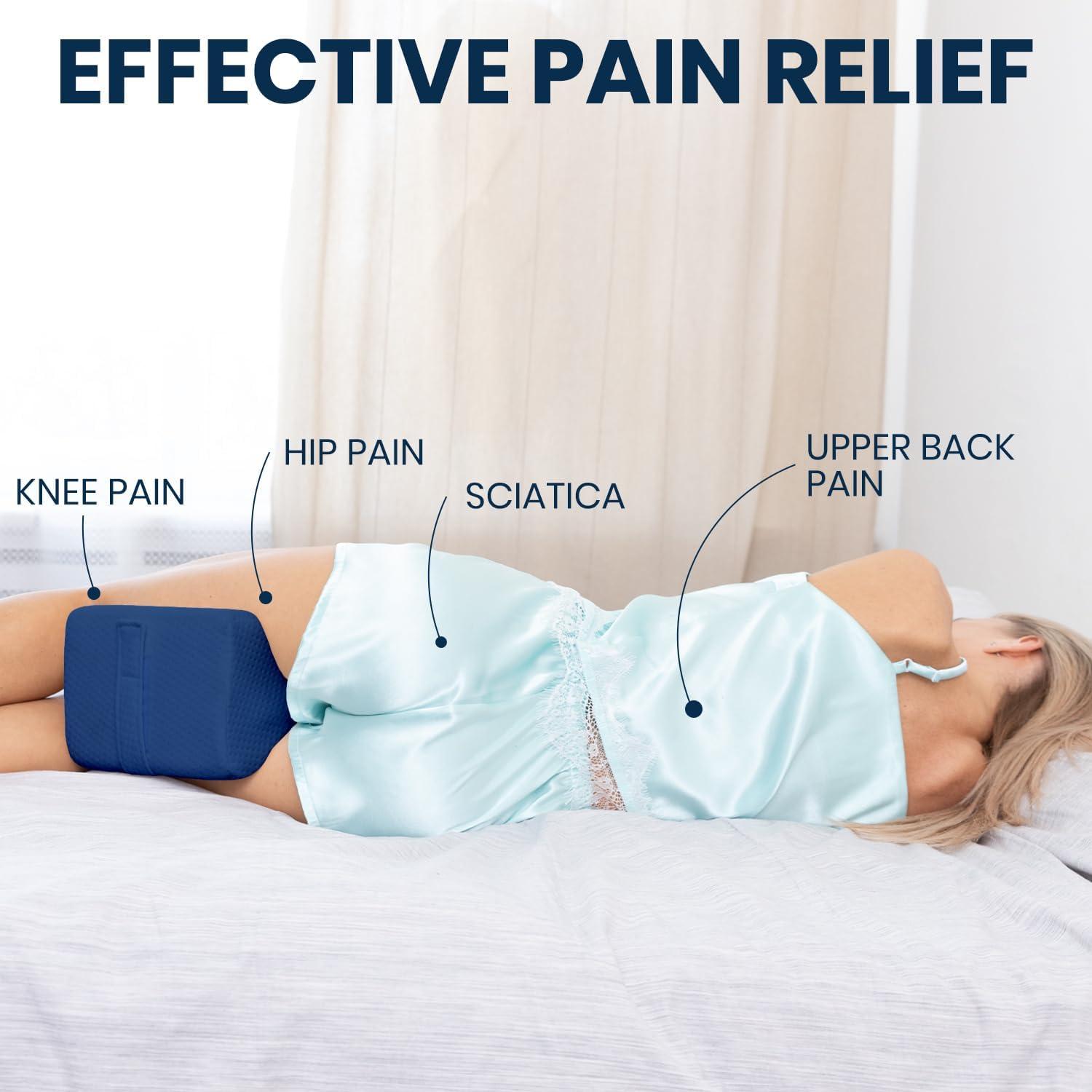 Everlasting Comfort Office Foot Rest Under Desk Ergonomic Memory Foam Foot Pillow, Navy Blue