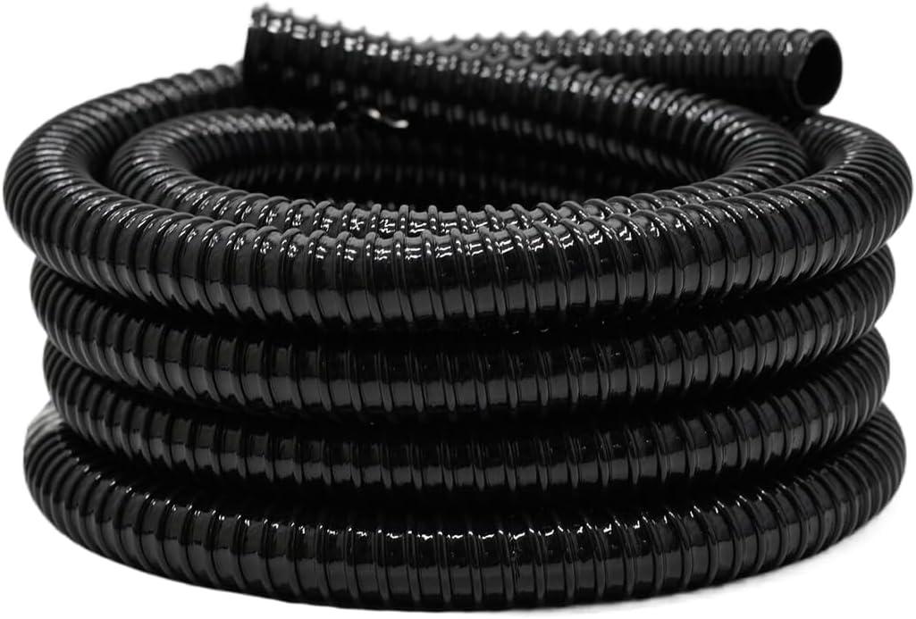 Beckett Pond Corrugated Tubing - Black [Pond, Plumbing Parts] 20' Long x .75" Diameter