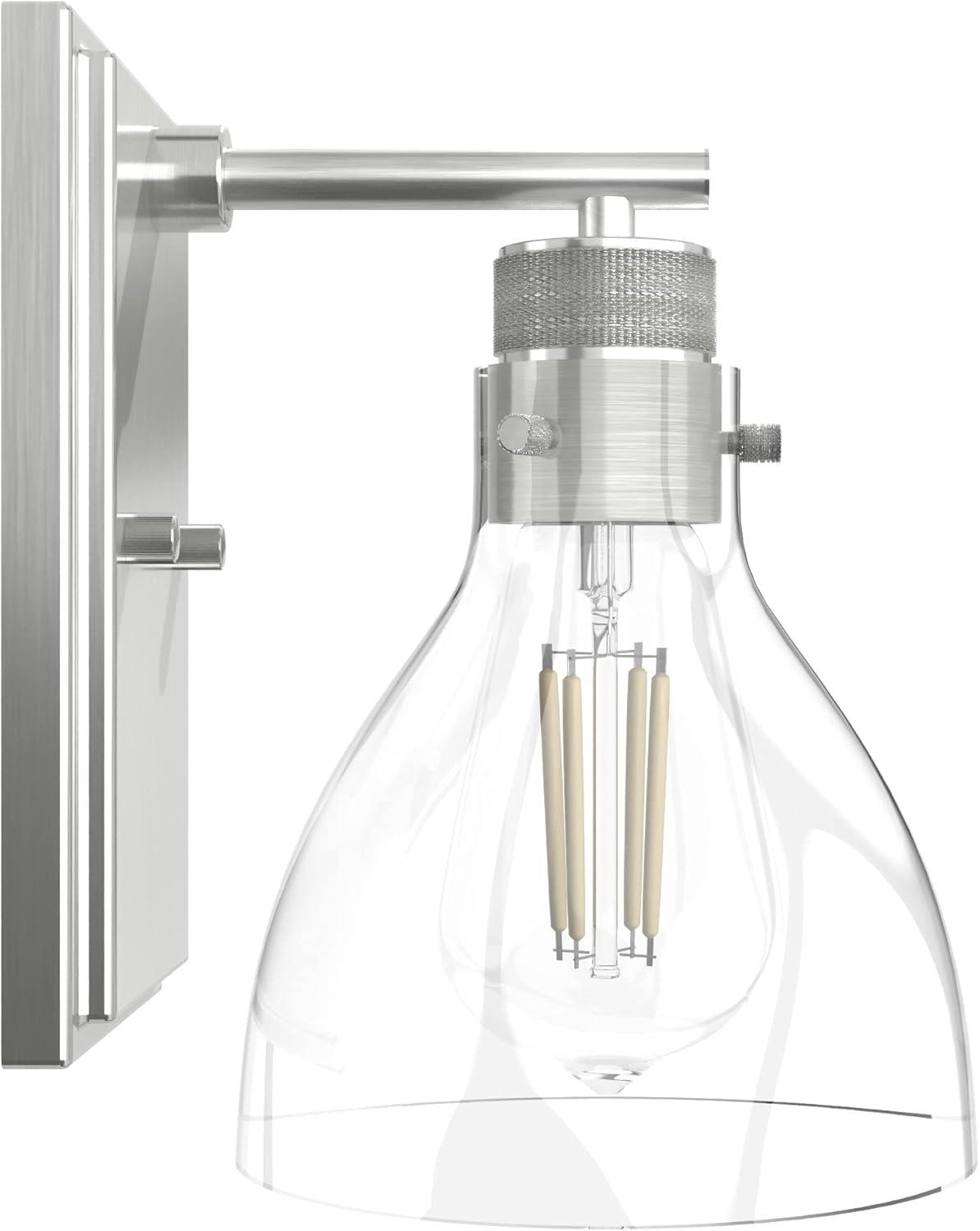 Hunter Van Nuys Brushed Nickel 1 Light Sconce Wall Light Fixture