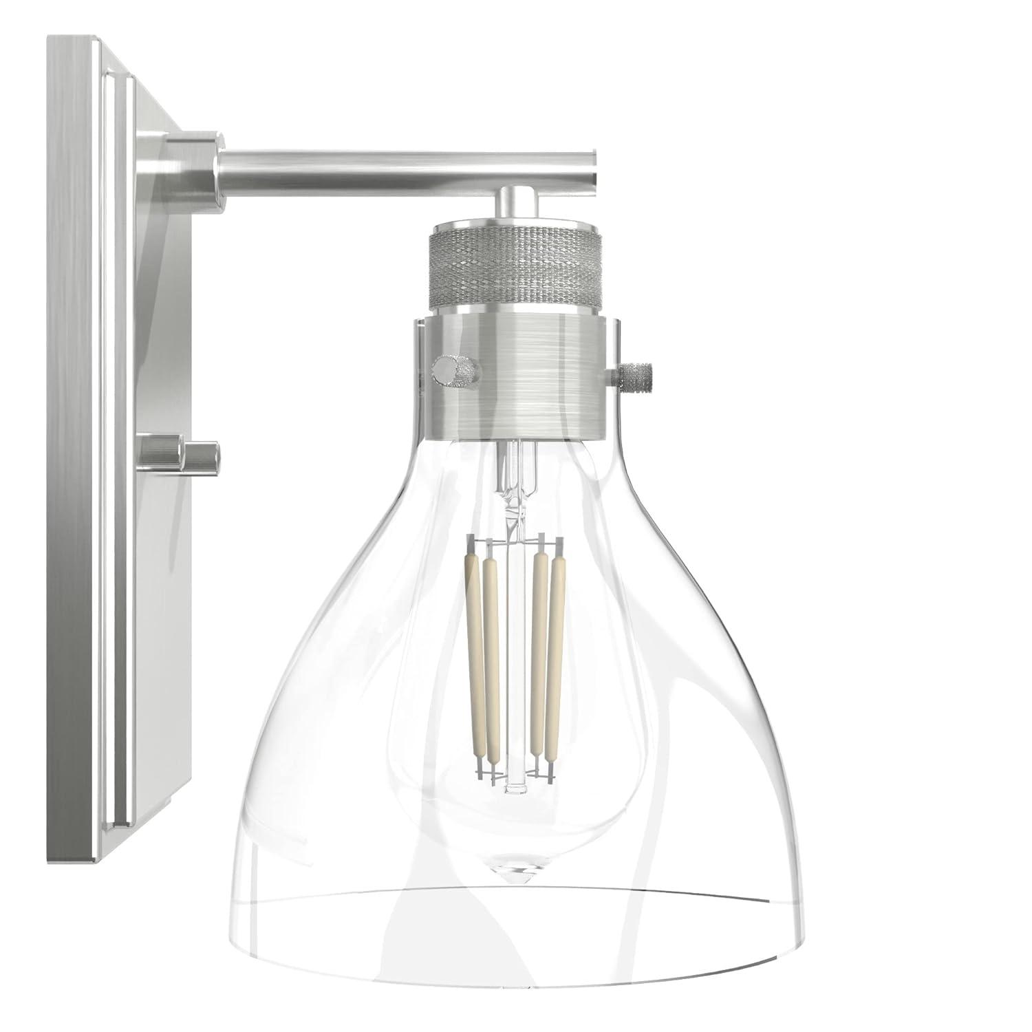Hunter Van Nuys Brushed Nickel 1 Light Sconce Wall Light Fixture