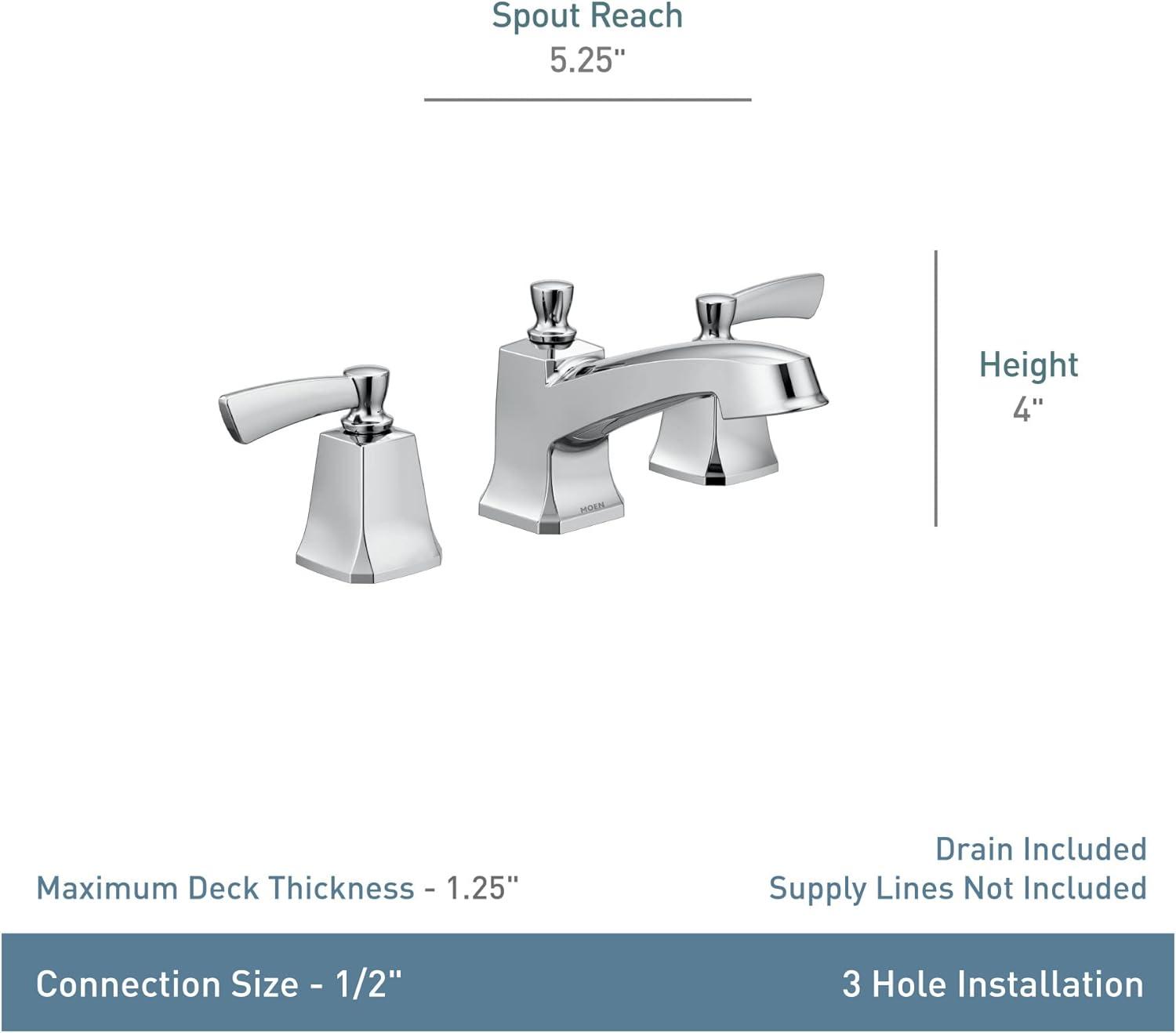 Spot Resist Brushed Nickel Double Handle Low Arc Bathroom Faucet