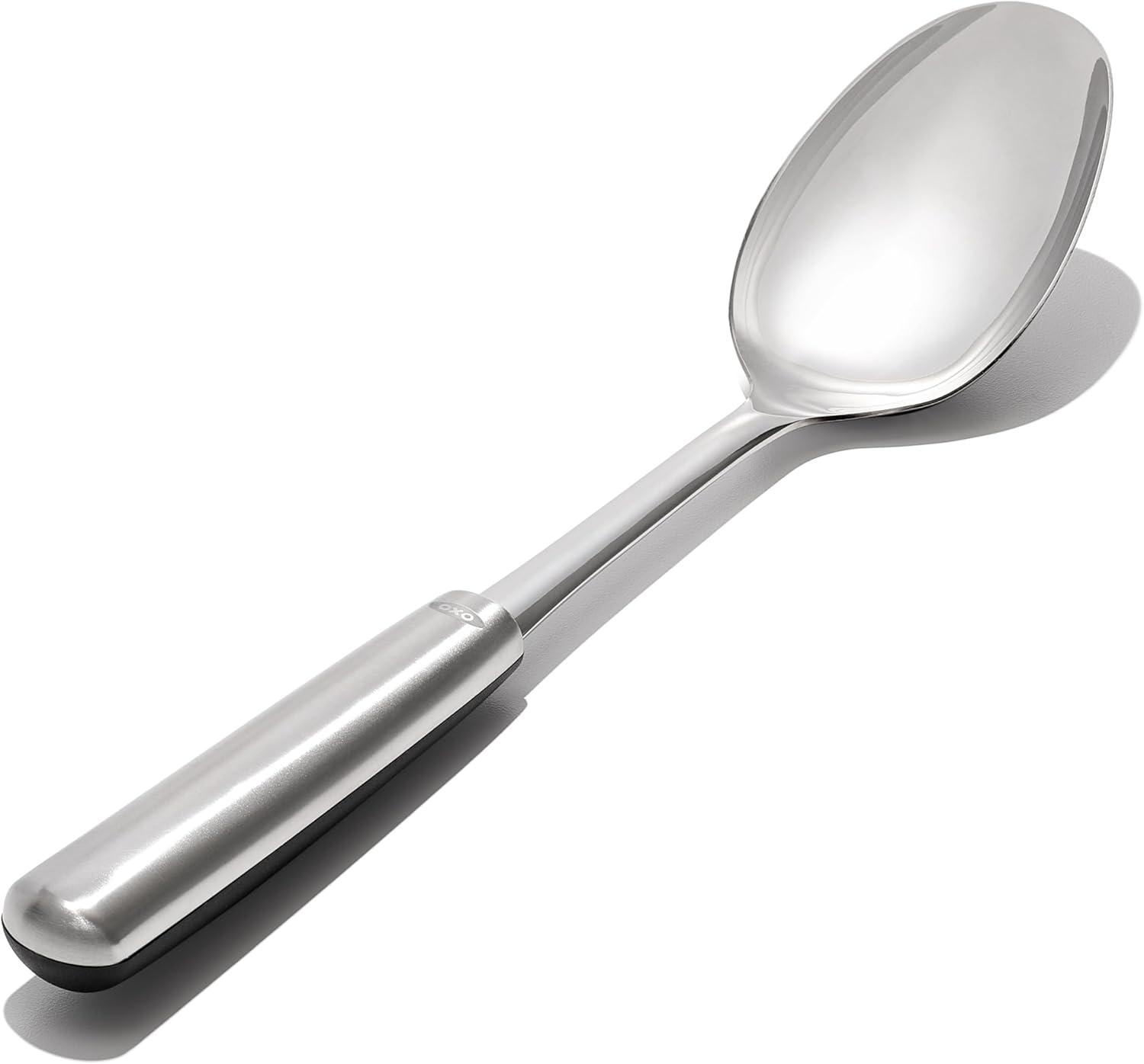 Stainless Steel Cooking Spoon with Non-Slip Handle