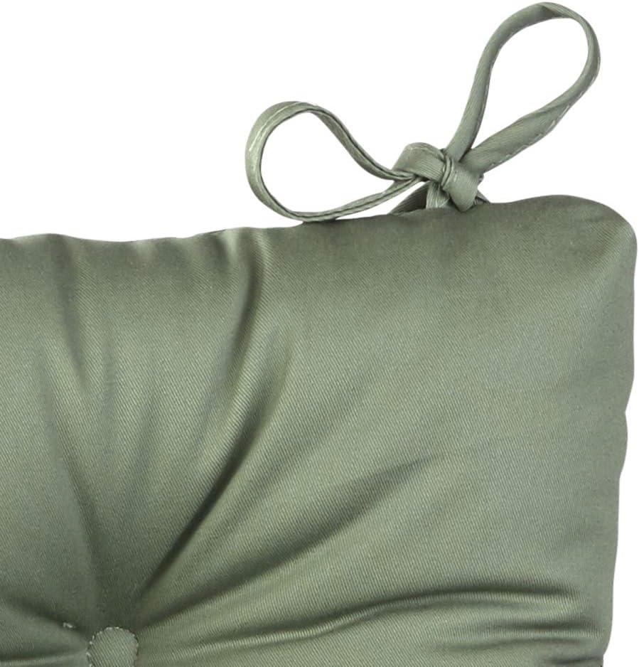 Celadon Green Cotton Rocking Chair Cushion Set, 17x17 Inches