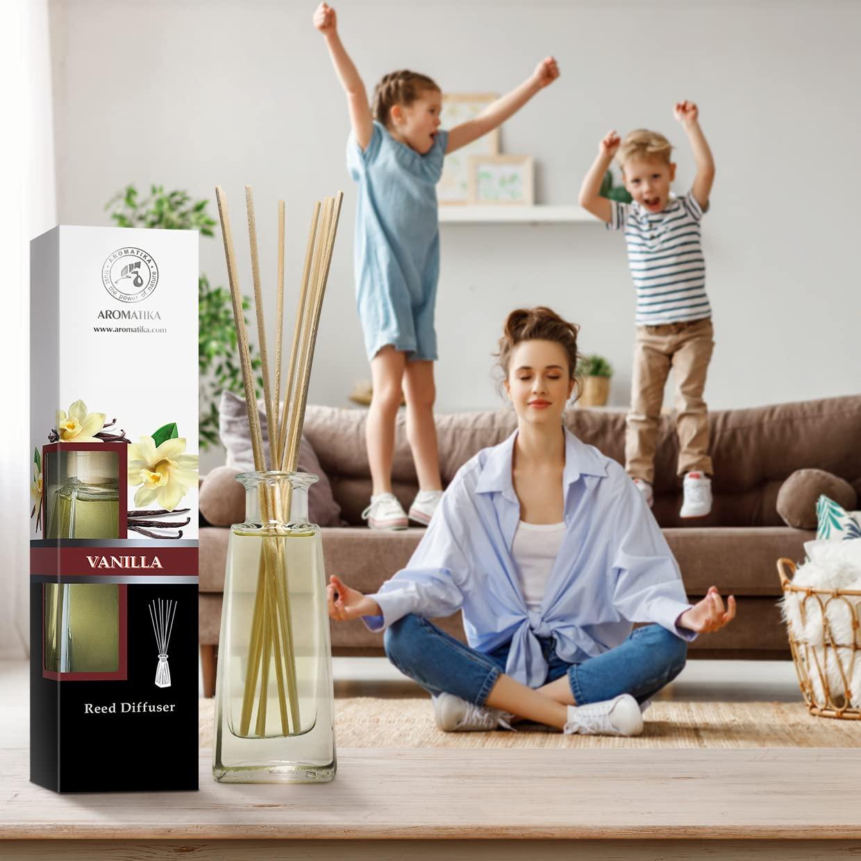 AROMATIKA Vanilla Essential Oil Alcohol Free 100% Pure Therapeutic for Diffuser, Humidifier, Aromatherapy, Sleep, Relax Room Air Fresheners Perfect Gifts - Vanilla Essential Oil 3.4oz