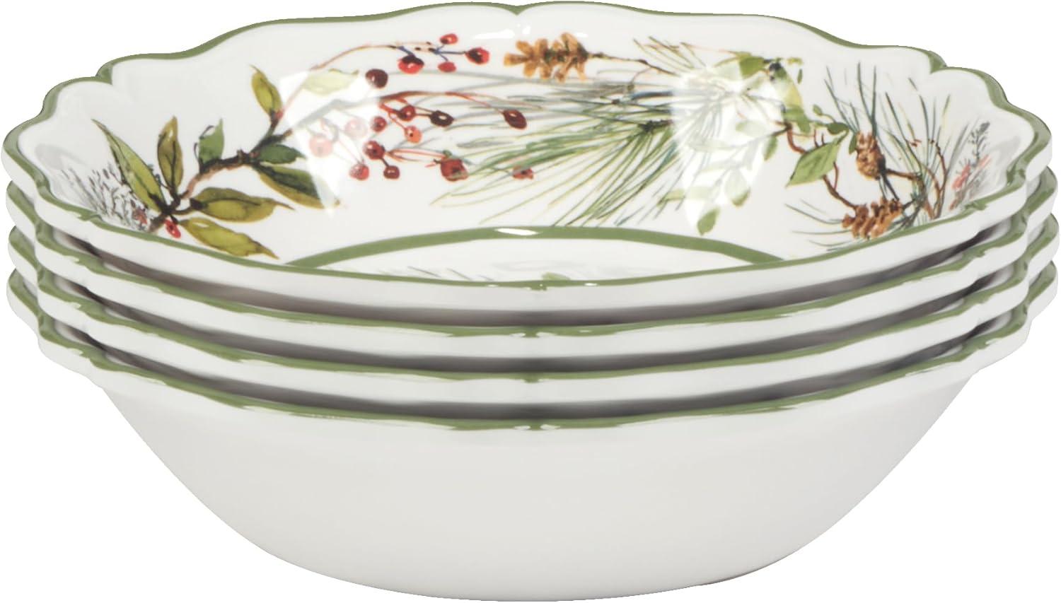 Winters Forest Set of 4 All Purpose Bowl 8.5" x 2" (Set of 4)