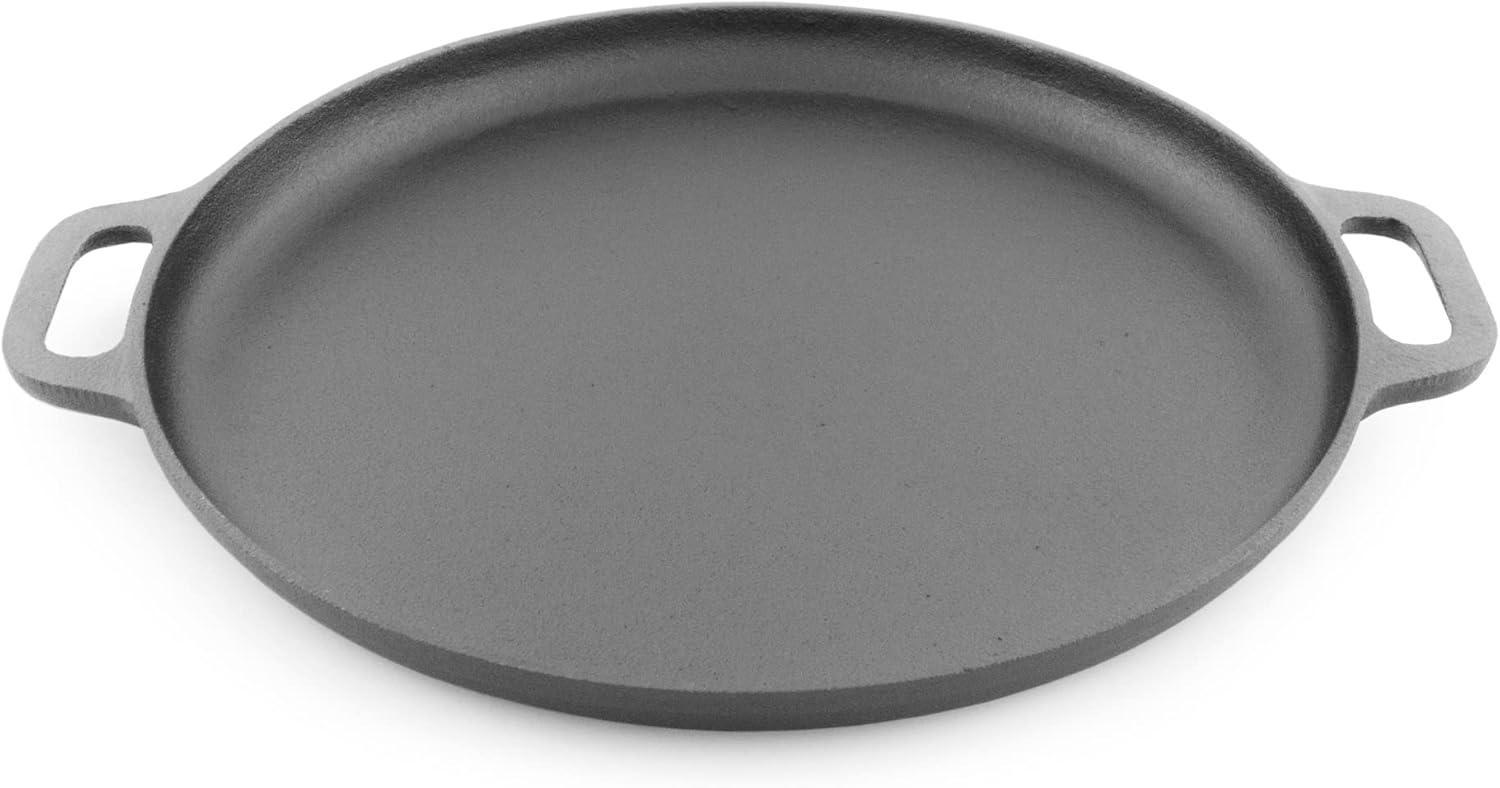 ForHauz Pre-Seasoned Cast-Iron Griddle/Pizza Pan, 14"