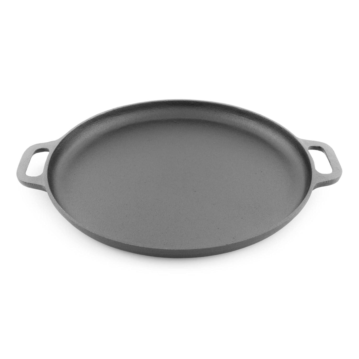 ForHauz Pre-Seasoned Cast-Iron Griddle/Pizza Pan, 14"
