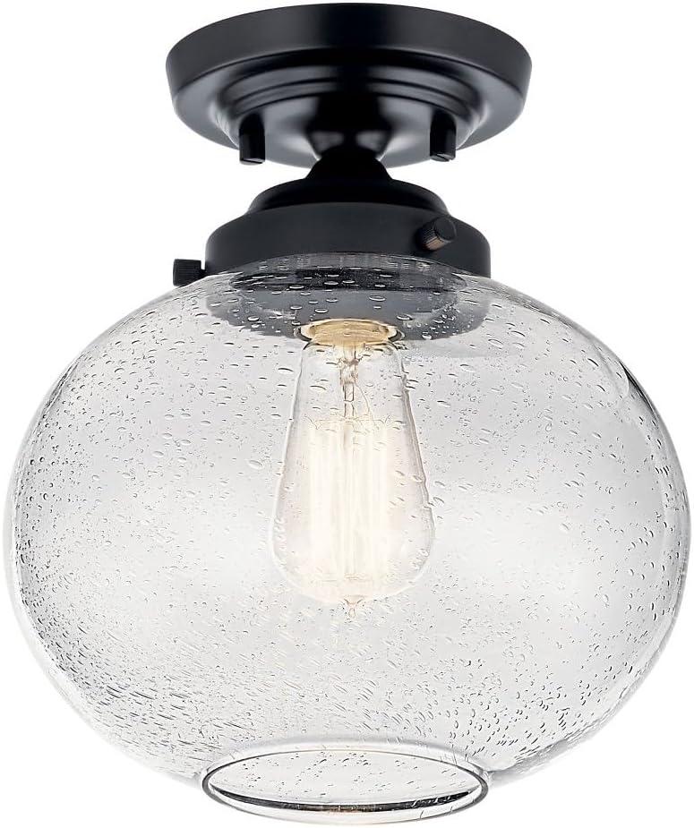 Kichler Lighting Avery 1 - Light Semi-Flush Mount in  Black