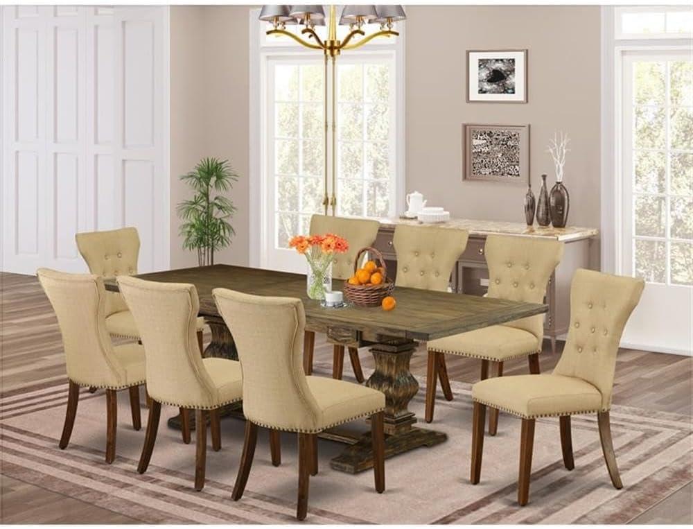 Lassale Removable Leaf Solid Wood Dining Set