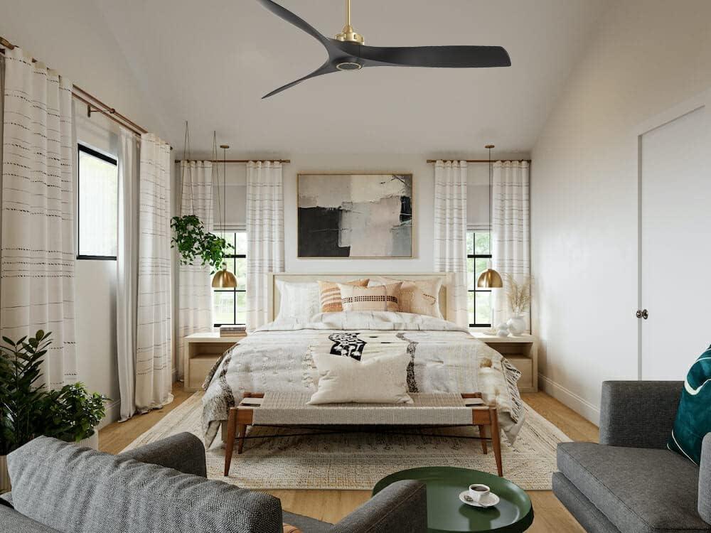 60" Minka Aire Modern Indoor Ceiling Fan with Remote Control Soft Brass Black for Living Room Kitchen Bedroom Family Dining House