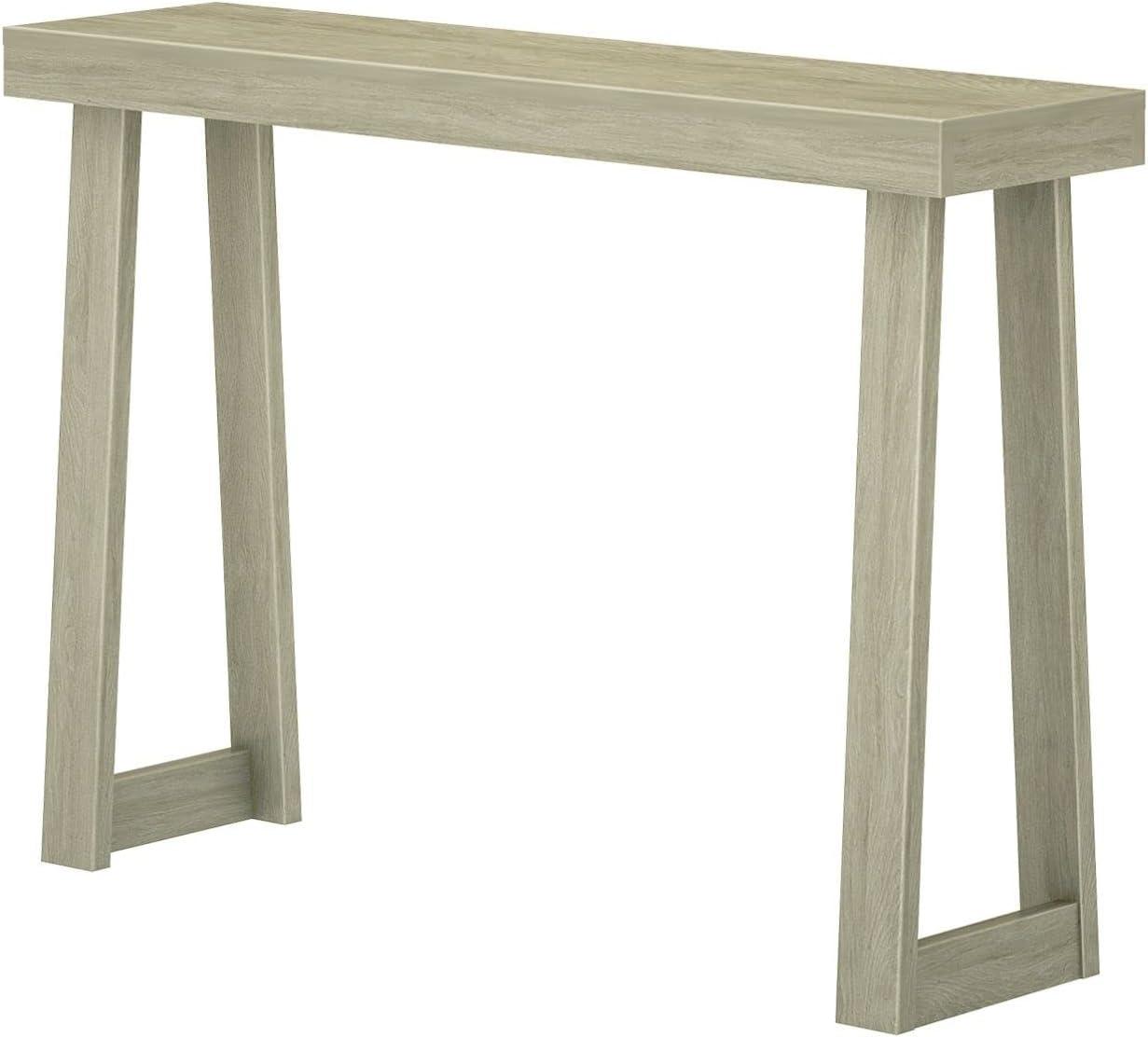 Plank+Beam 46.25” Solid Wood Console Table, Classic Farmhouse Style Sofa Table, Narrow Entryway Table for Hallway