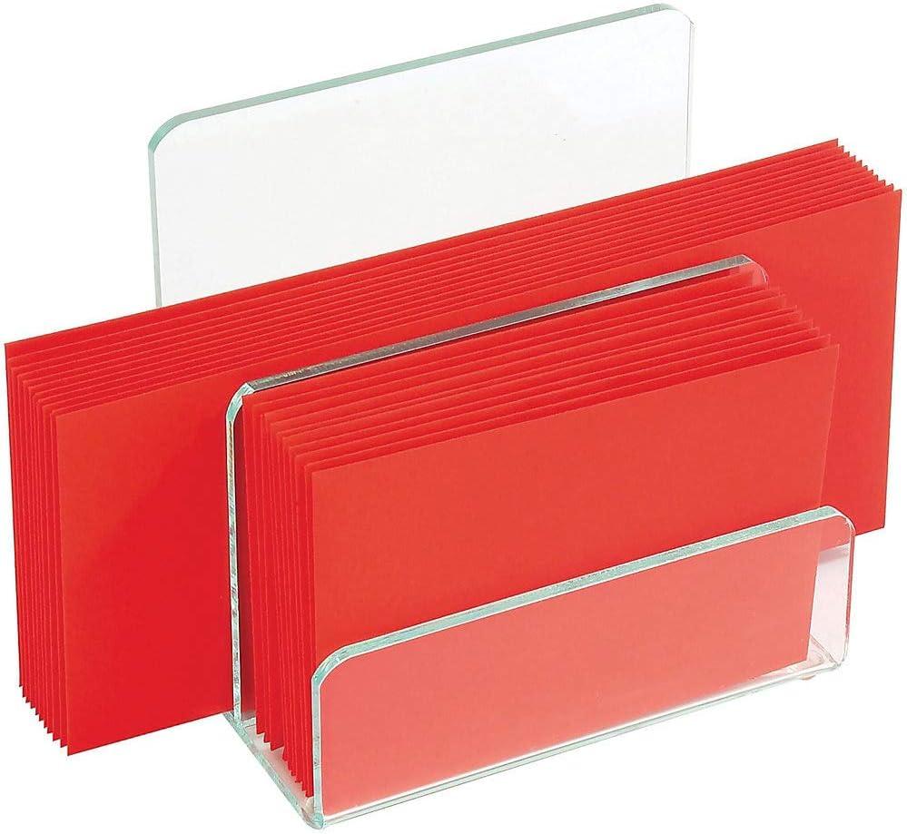 Clear Acrylic Mini Paper Sorter with Green Edges