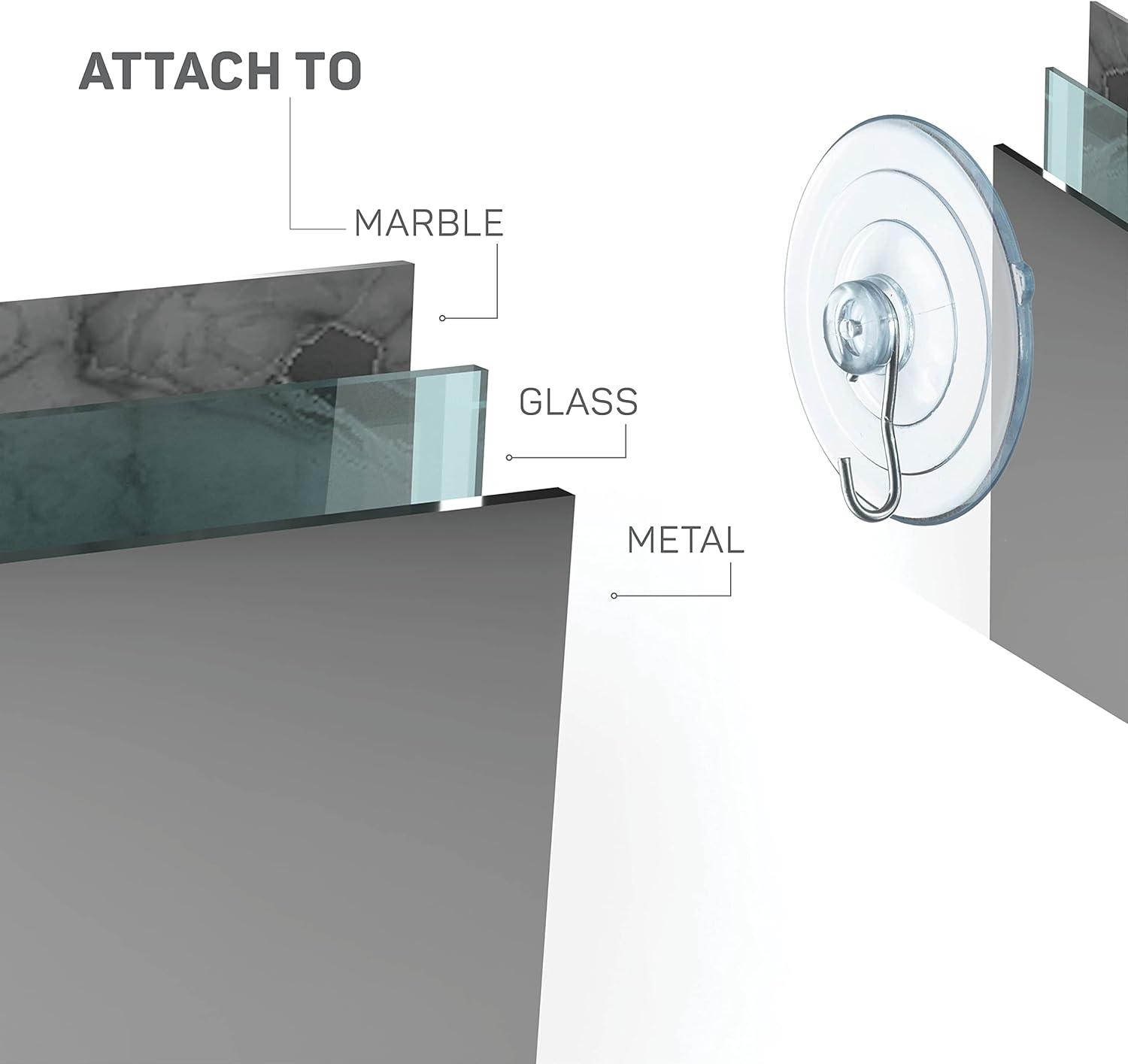 SEWANTA All-Purpose Suction Cup Hooks [20PK Combo Set] Powerful Window Suction Cups with Hooks Use to Hang On Glass, Windows, Doors, Mirrors, Tiles. Set Includes: 4 Large, 8 Medium, 8 Small