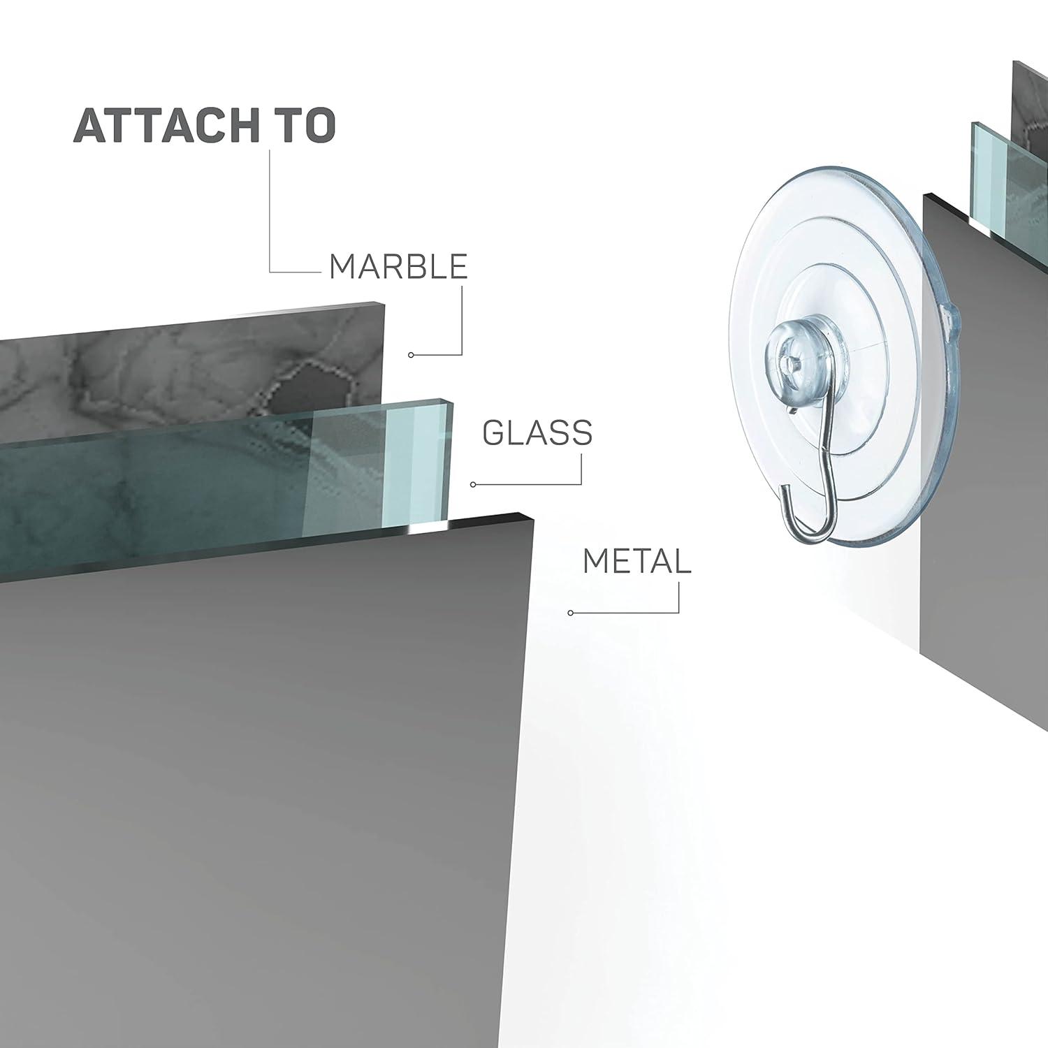 SEWANTA All-Purpose Suction Cup Hooks [20PK Combo Set] Powerful Window Suction Cups with Hooks Use to Hang On Glass, Windows, Doors, Mirrors, Tiles. Set Includes: 4 Large, 8 Medium, 8 Small