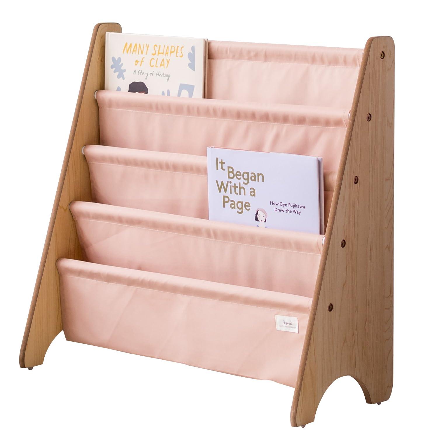 3 Sprouts URKS 3 Sprouts - Book Shelf - Kids Book Rack Organizer  - Baby Room Bookcase